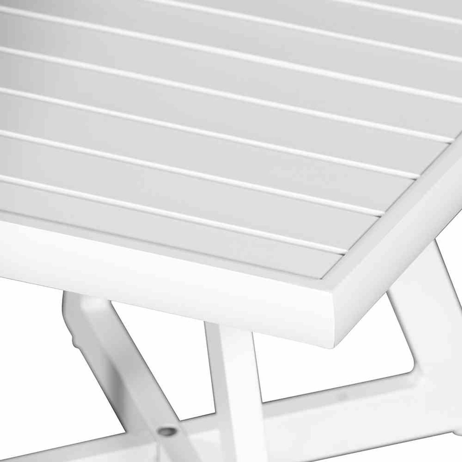 Siena Garden Gartentisch Alexis Lounge Tisch 50x50 Aluminium matt-weiß Gartentisch Tresentisch