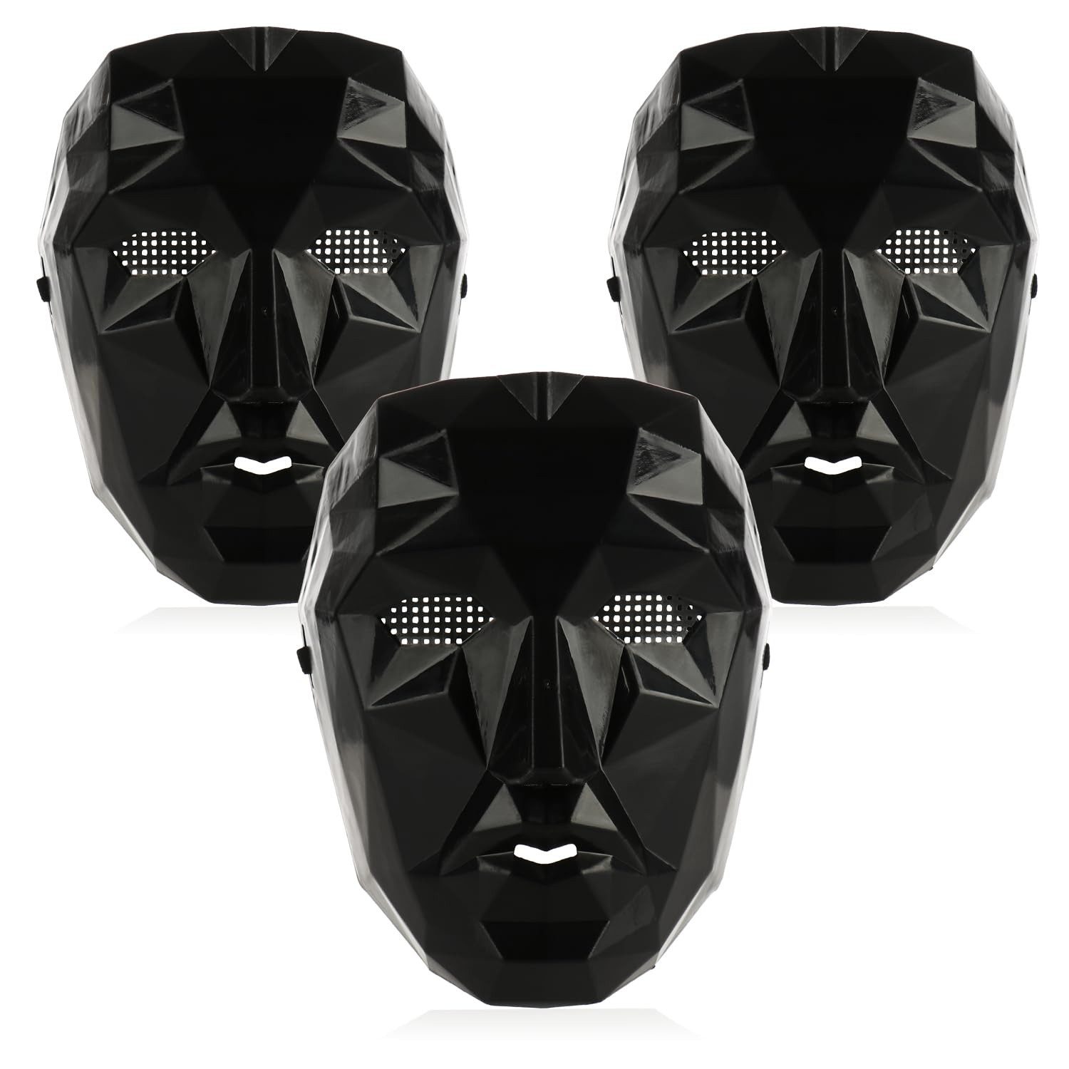 com-four Verkleidungsmaske Maske in Einheitsgröße, (3-tlg), Kostüm Zubehör für Karneval, Halloween oder Fasching
