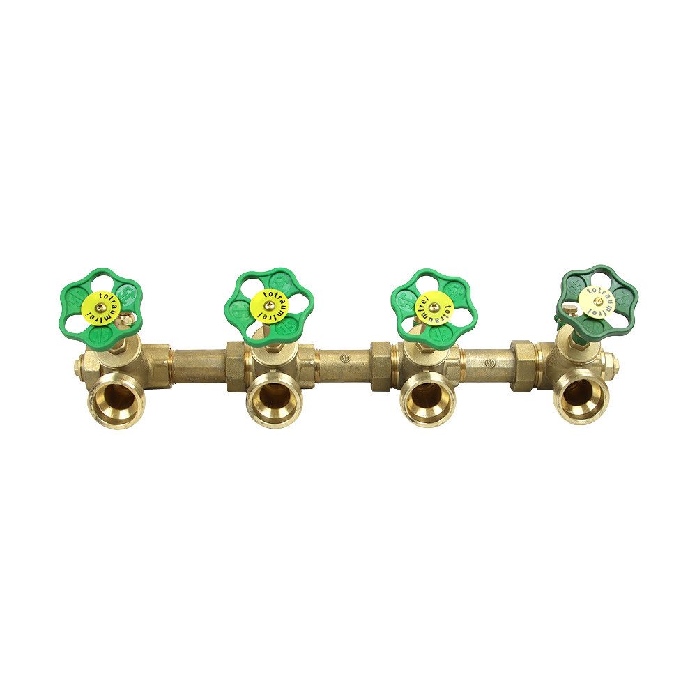 Schlösser Absperrventil ATV-Kompaktwasserverteiler 1" x 1 1/2" steigende Spindel 4-Fach