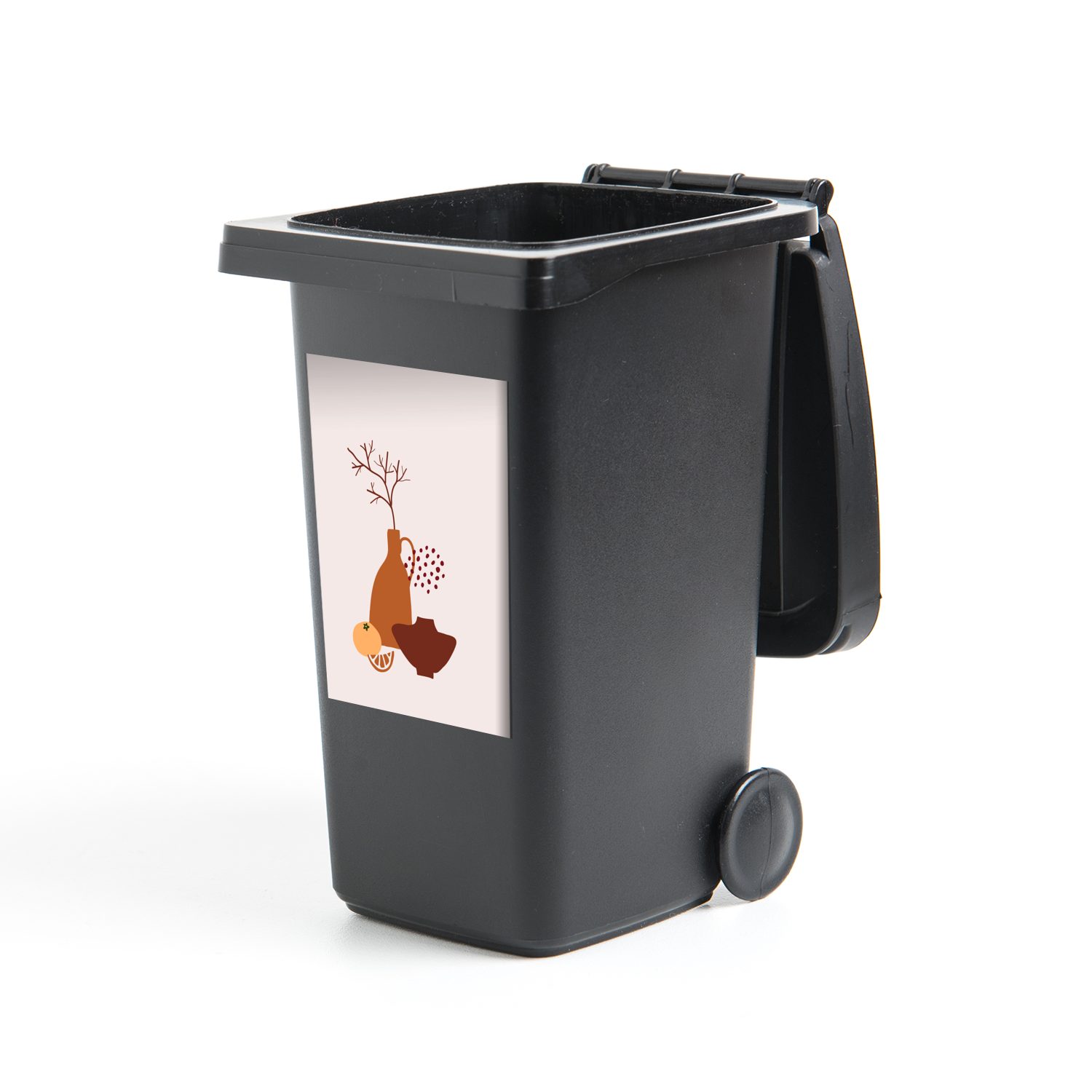 Obst Mülleimer-aufkleber, Wandsticker - Design St), Container, - Mülltonne, Abfalbehälter Vasen Sticker, (1 MuchoWow