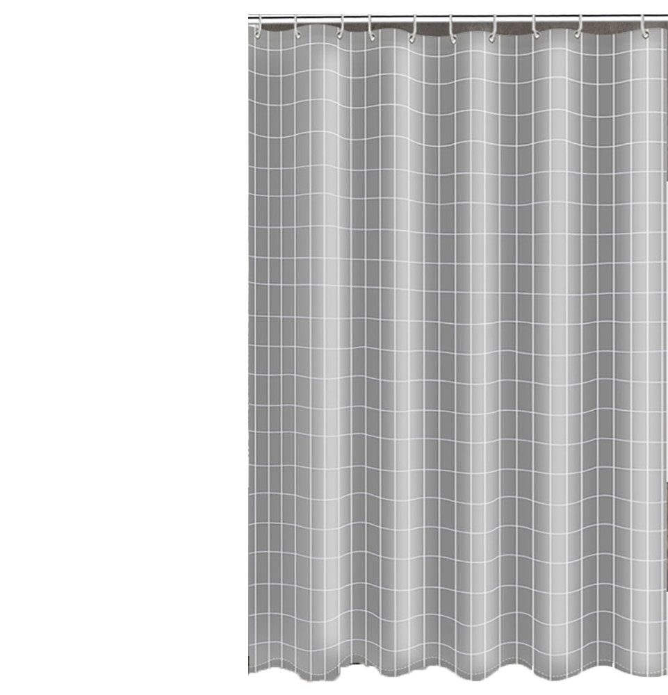 Duschvorhang Kariert Polyester Anti-Schimmel Textil wasserdicht