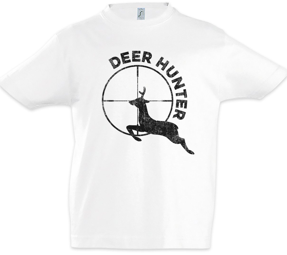 Print-Shirt Deer Hunter Kinder T-Shirt Hirsch Reh Jagd Jäger Bär Geweih Deer Bear