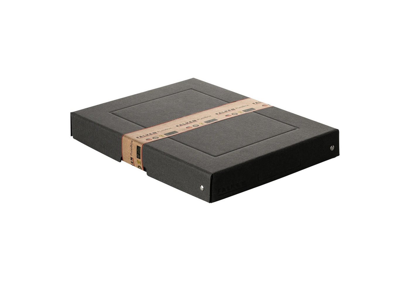 Thumbnail - Falken Archivcontainer 5x PURE Box Black DIN A4, Füllhöhe 40 mm schwarz - Schwarz - 22001696F, Ablageboxen