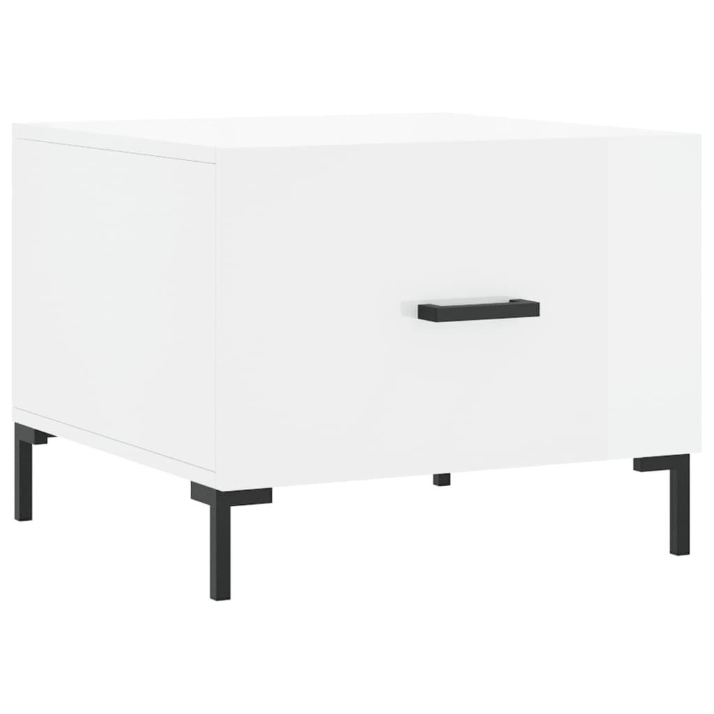vidaXL Couchtisch Couchtisch Hochglanz-Weiß 50x50x40 cm günstig online kaufen