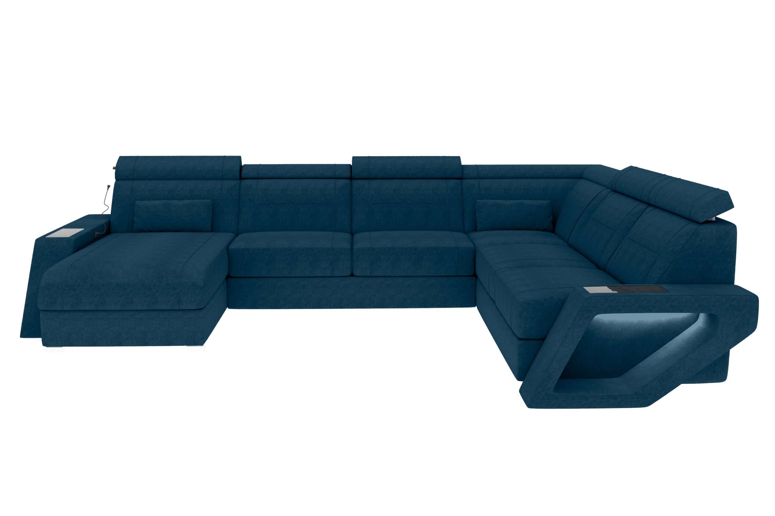 Sofa Dreams Wohnlandschaft XXL Wohnlandschaft Catania Stoffsofa, Wohnlandschaft, U-Form, Polster XXL Couch in U-Form mit LED, inkl. 2 Zierkissen