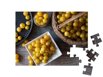puzzleYOU Puzzle Gelbe Bio-Pflaumen, 48 Puzzleteile, puzzleYOU-Kollektionen Obst, Essen und Trinken