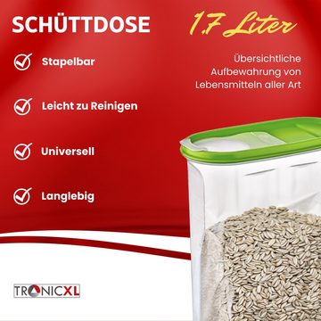 TronicXL Vorratsdose 2x Vorratsbehälter Schüttdose 1,7l Frischhaltedosen Kunststoff Müsli, Kunststoff, (2-tlg), Made in Europa