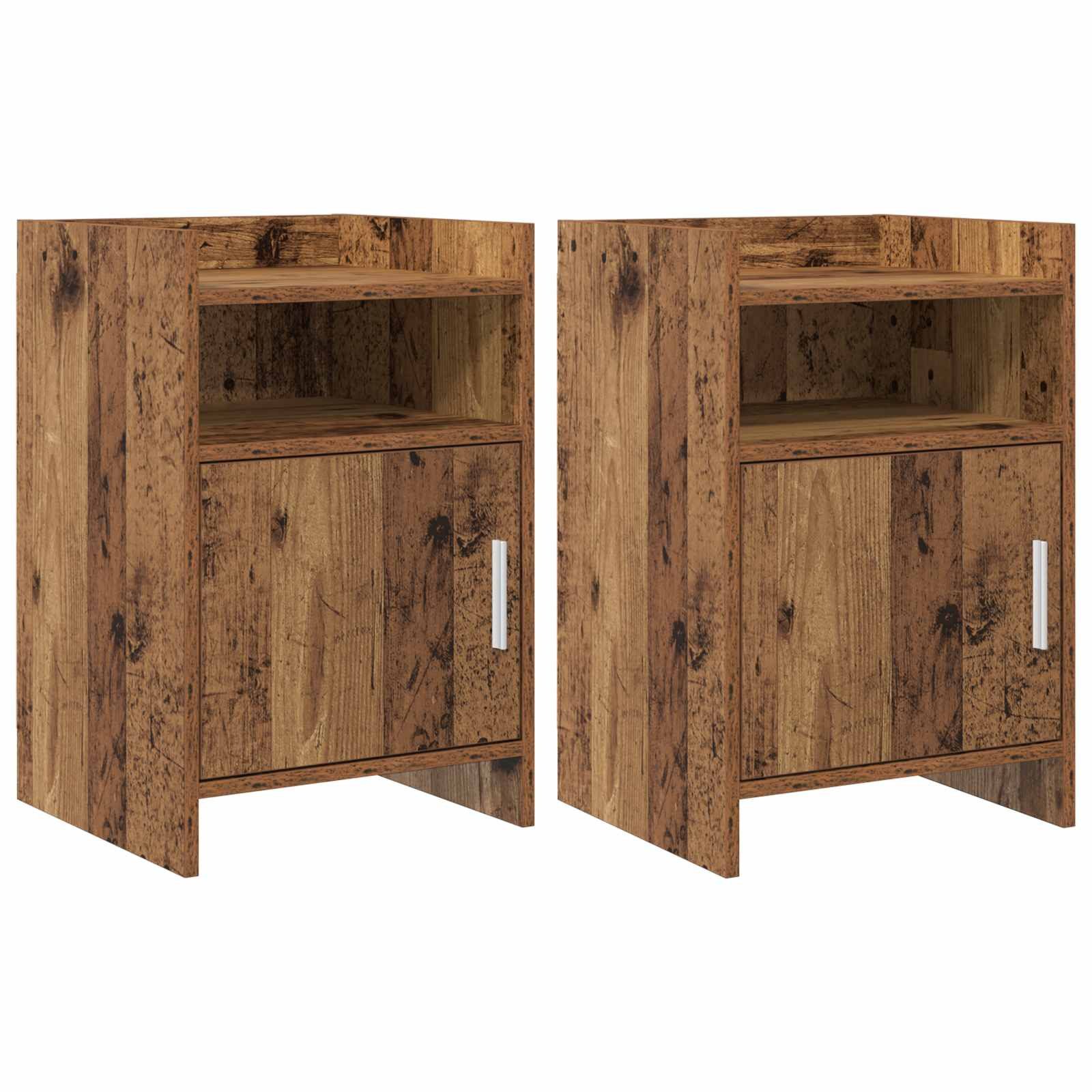 Nachttisch Nachttische 2 pcs Altholz 40 x 36 x 60 cm Holzwerkstoff
