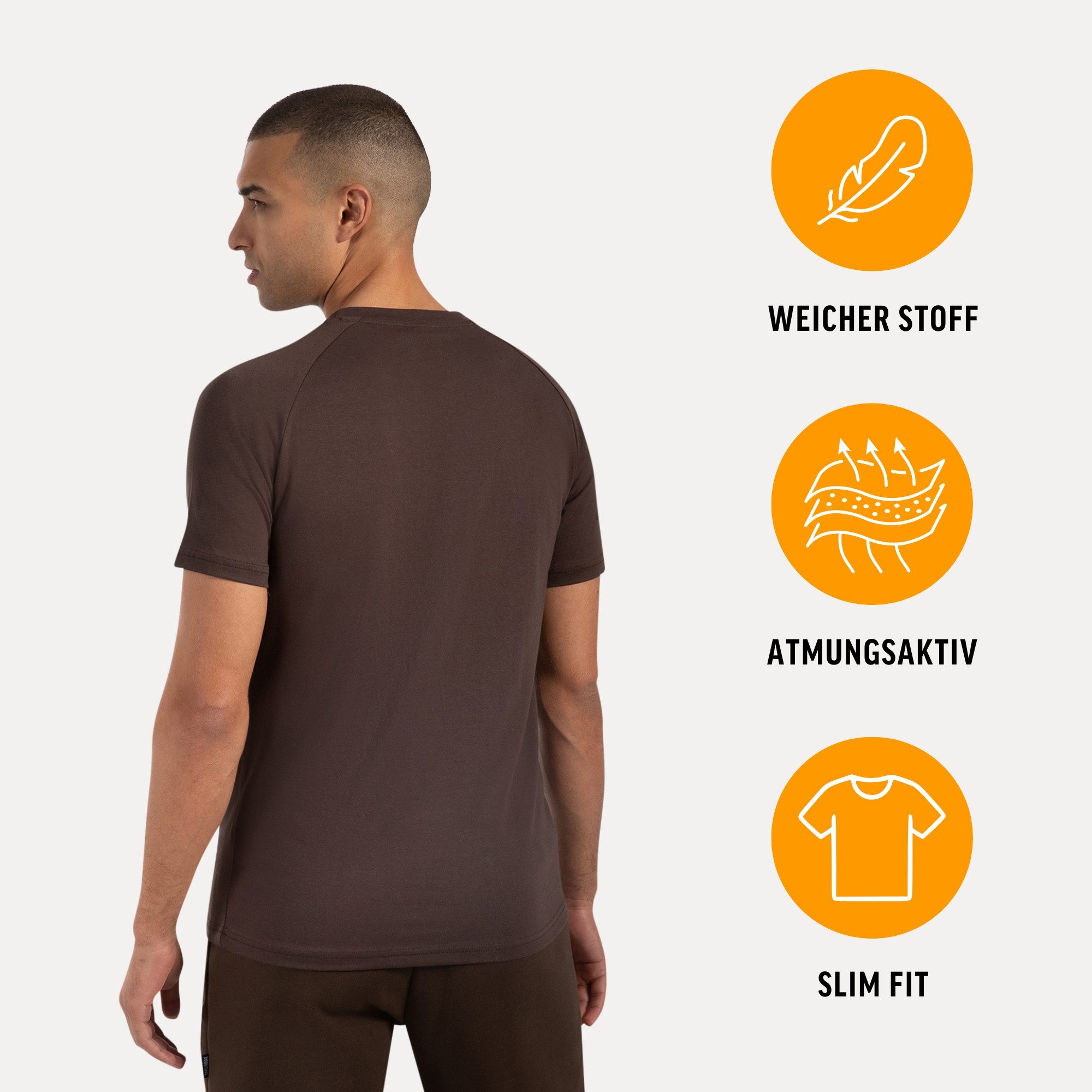 Smilodox T-Shirt Thilo, Schlichtes Shirt, Metallabel, Hochwertigs Kurzarmshirt, zeitlos Allrounder mit modernem Detail Vielseitig kombinierbar Alltag Freizeit