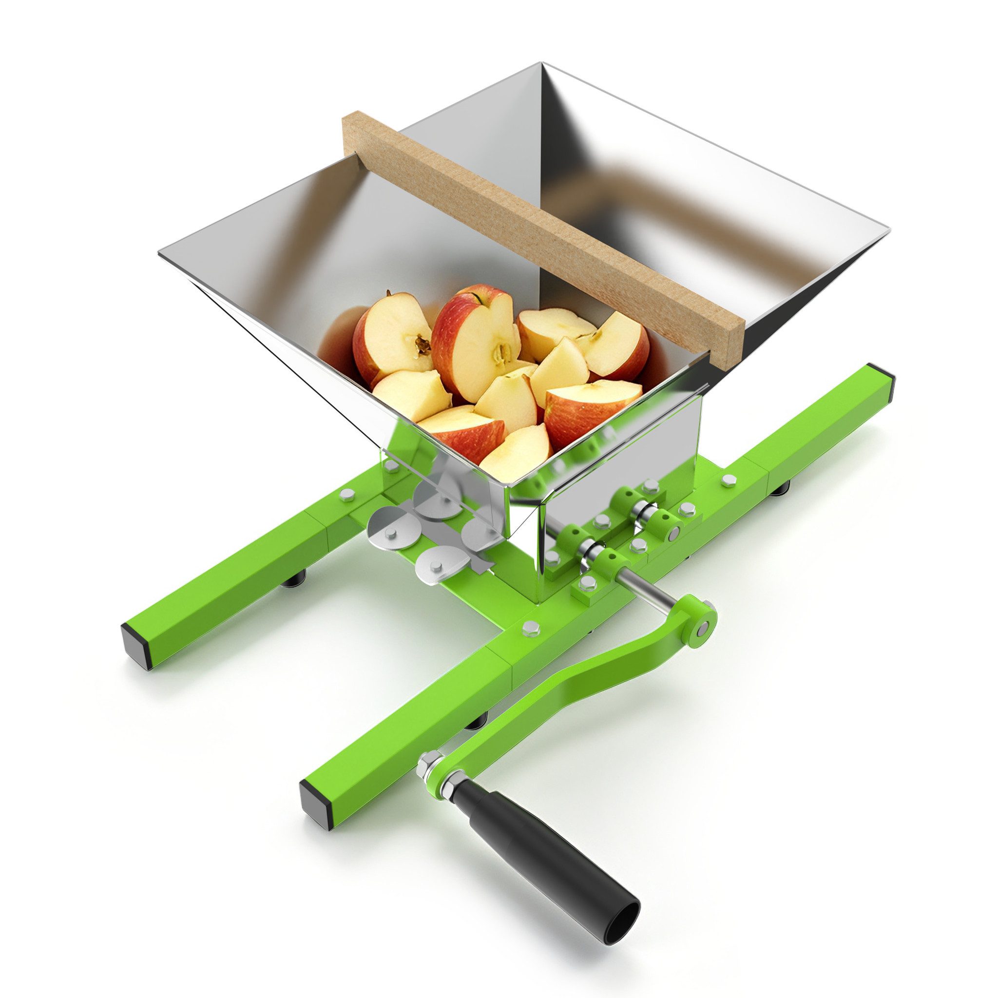 FIVMEN Entsafter 7L Obstmühle Obstmuser Obsthäcksler Beerenmühle Traubenmühle, Maischemühle Mühle Muser manuell Obstpresse mit Handkurbel