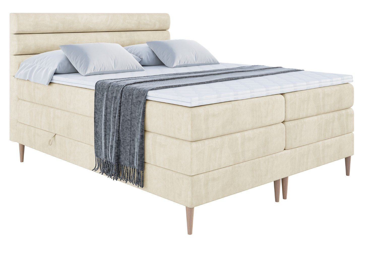 ALTDECOR Boxspringbett CELESTIA-F KING (Multipocket-Matratze H4, günstig online kaufen