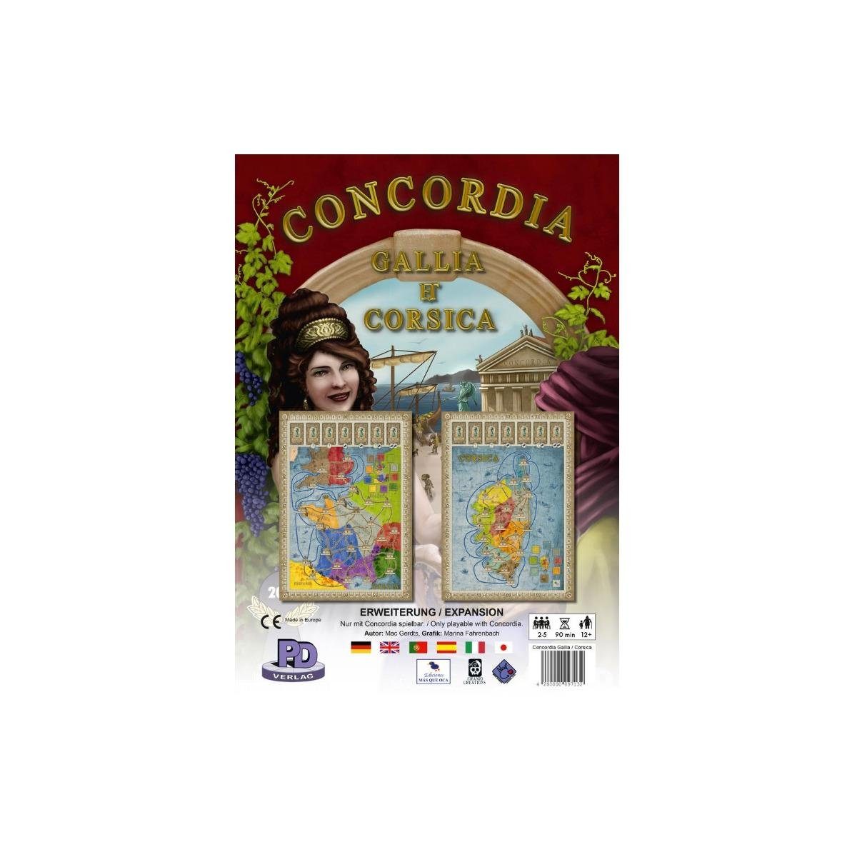PD-Verlag Spiel, Familienspiel PDVD1009 - Gallia/Corsica - Concordia, für 2-5 Spieler,..., Strategiespiel