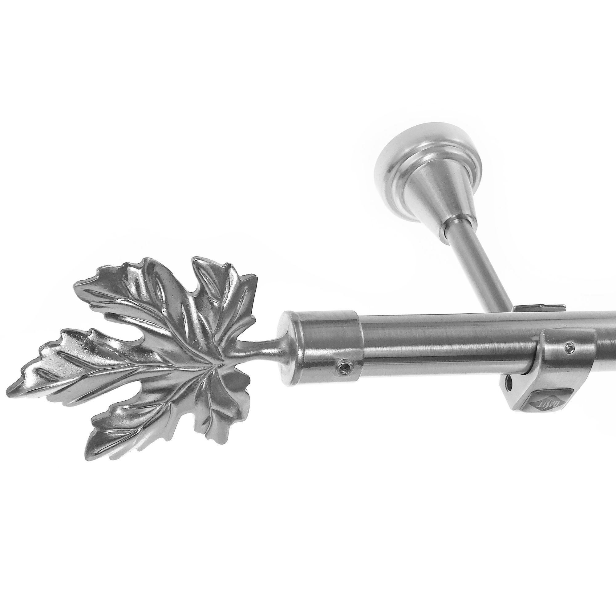 BASIT Gardinenstange Edelstahloptik 20mm mit Wandträgern günstig online kaufen