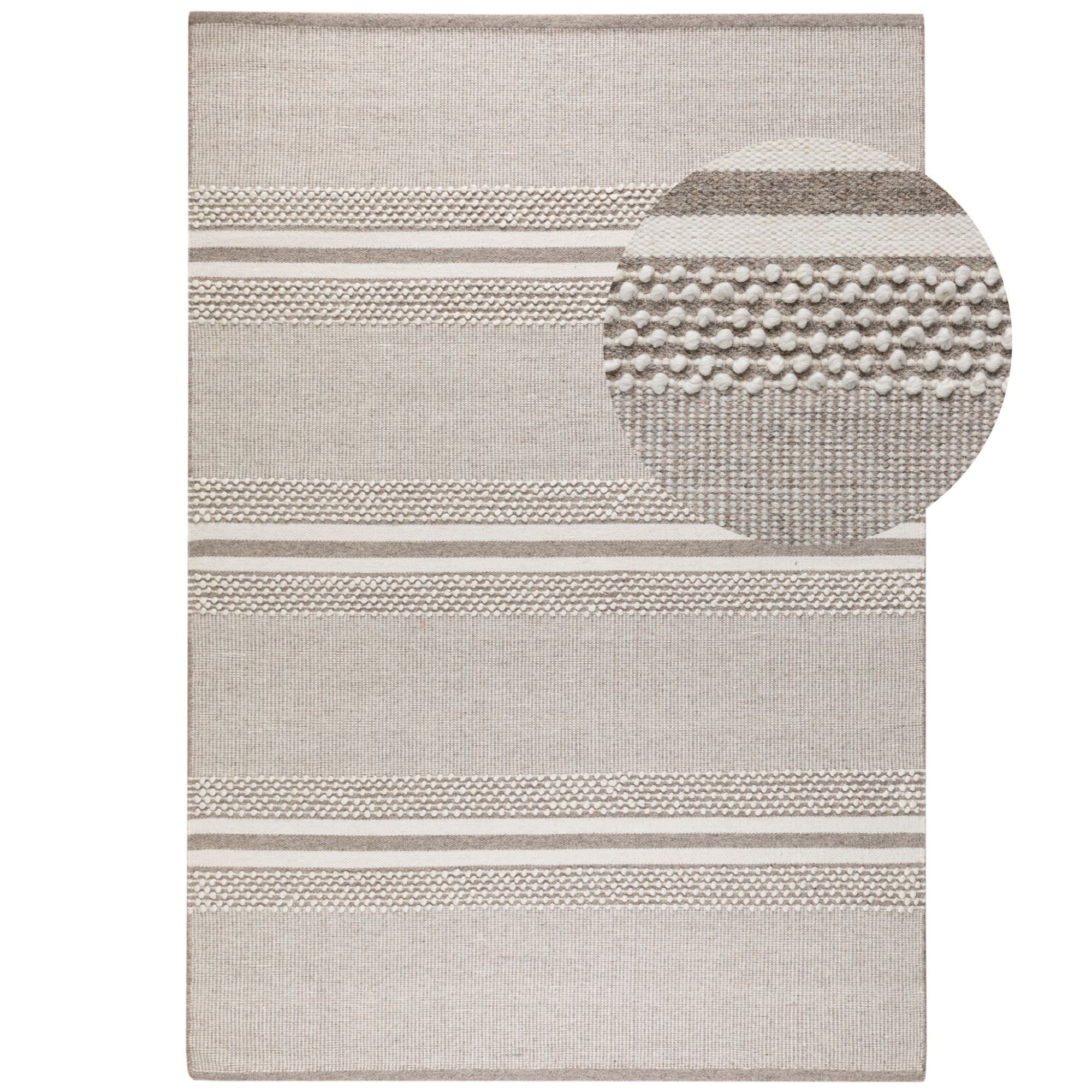 Steffensmeier Wollteppich Habo Breite Streifen, Rechteckig, Handwebteppich, günstig online kaufen