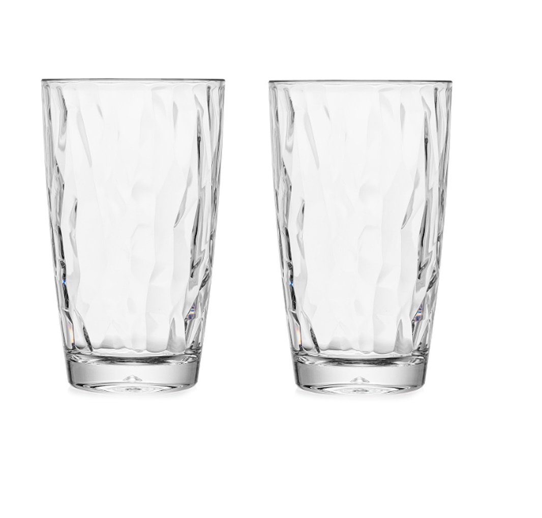 2 Stück Bruchfeste Polycarbonat Trinkgläser 340 Ml – Echtglasoptik, Ideal Für Camping & Outdoor