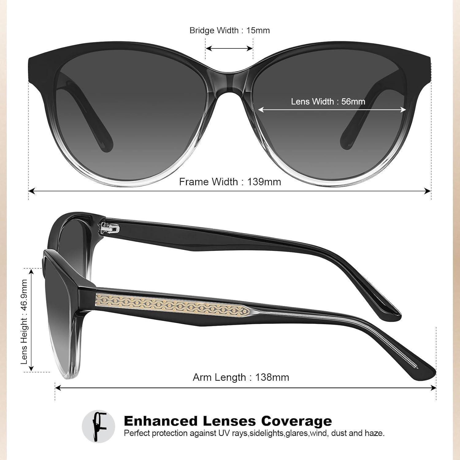 LuxusKollektion Sonnenbrille Verspiegelte Polarisierte Damen Sonnenbrille UV400 Cat-Eye