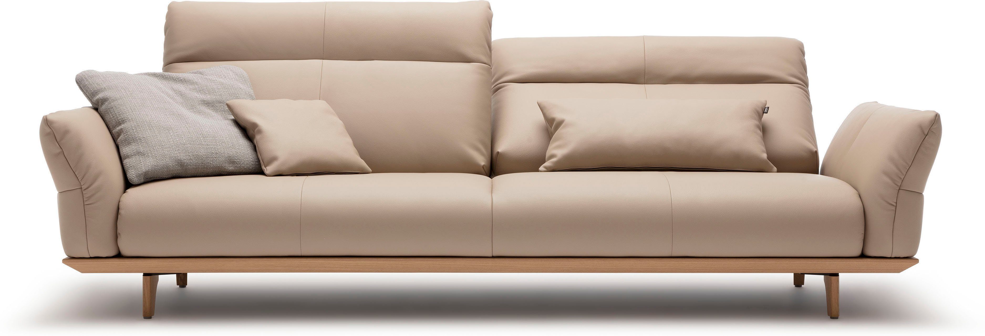 Füße Sockel Eiche sofa natur, 4-Sitzer hülsta hs.460, in 248 cm Eiche, Breite