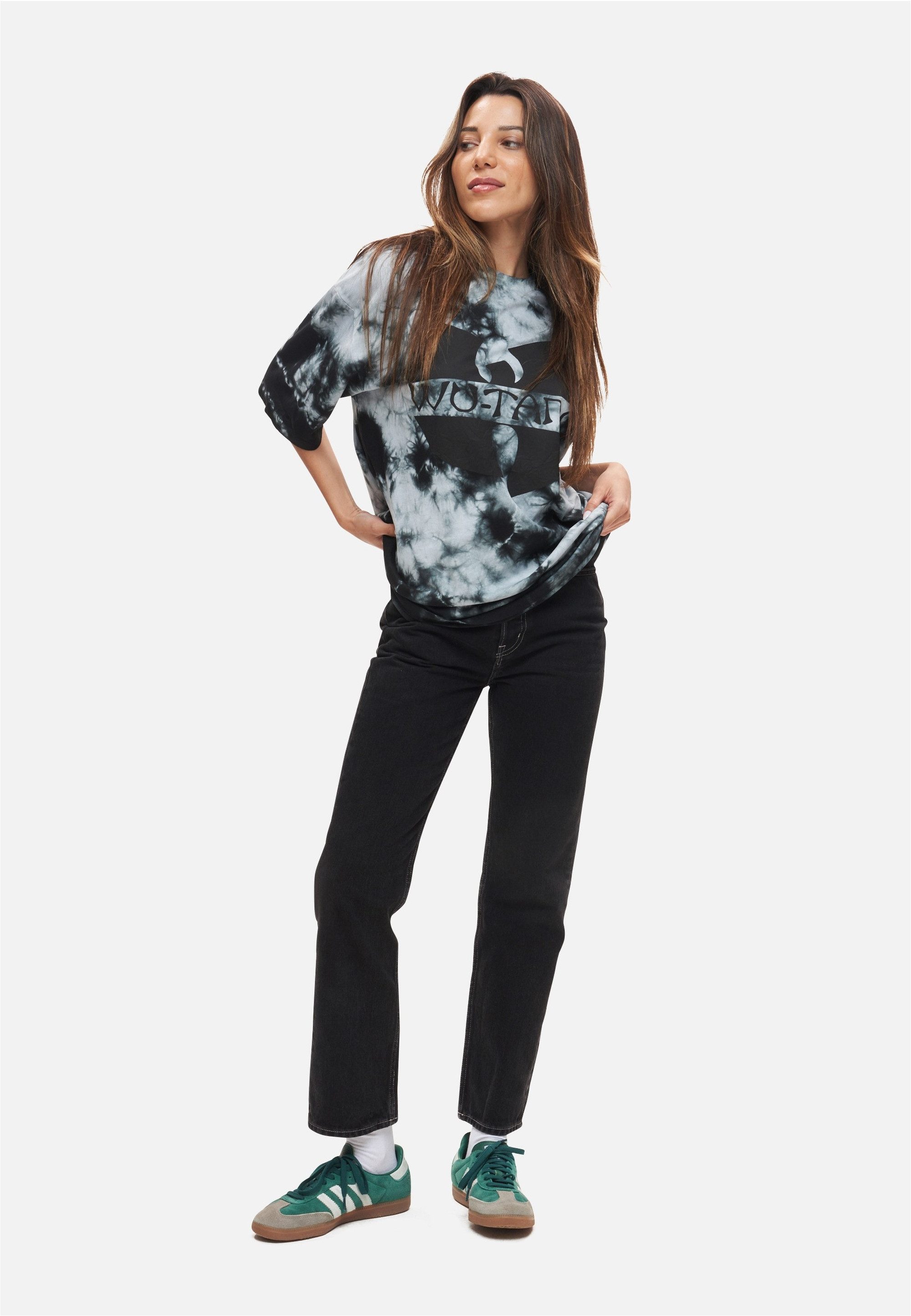 Recovered T-Shirt Wu-Tang Black Ink Effect (1-tlg) mit coolem Wu-Tang-Frontprint