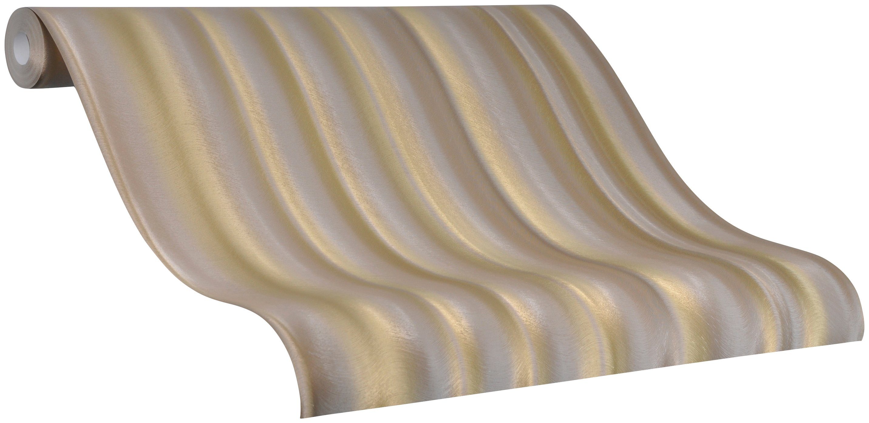 Glööckler Vliestapete, 3D-Optik, Schlangenhautoptik, glänzend, (1 St), moderne Tapete für Wohnzimmer Schlafzimmer Küche