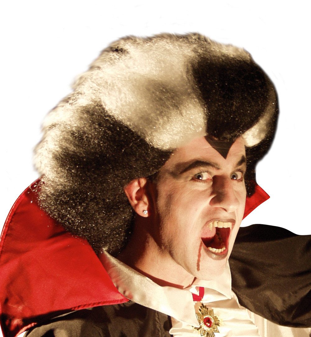 Fries Kostüm-Perücke Dracula Vampir Horror Perücke für Erwachsene Halloween Karneval