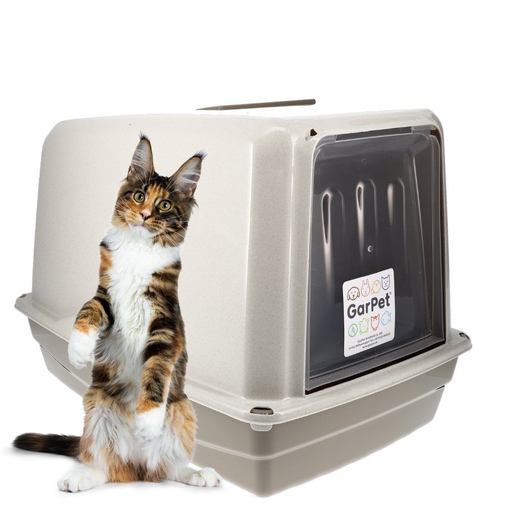GarPet Katzentoilette Katzenklo mit Deckel Aktivkohlefilter Katzentoilette  Hauben Toilette, Abnehmbarer Deckel - für eine gründliche und schnelle  Reinigung