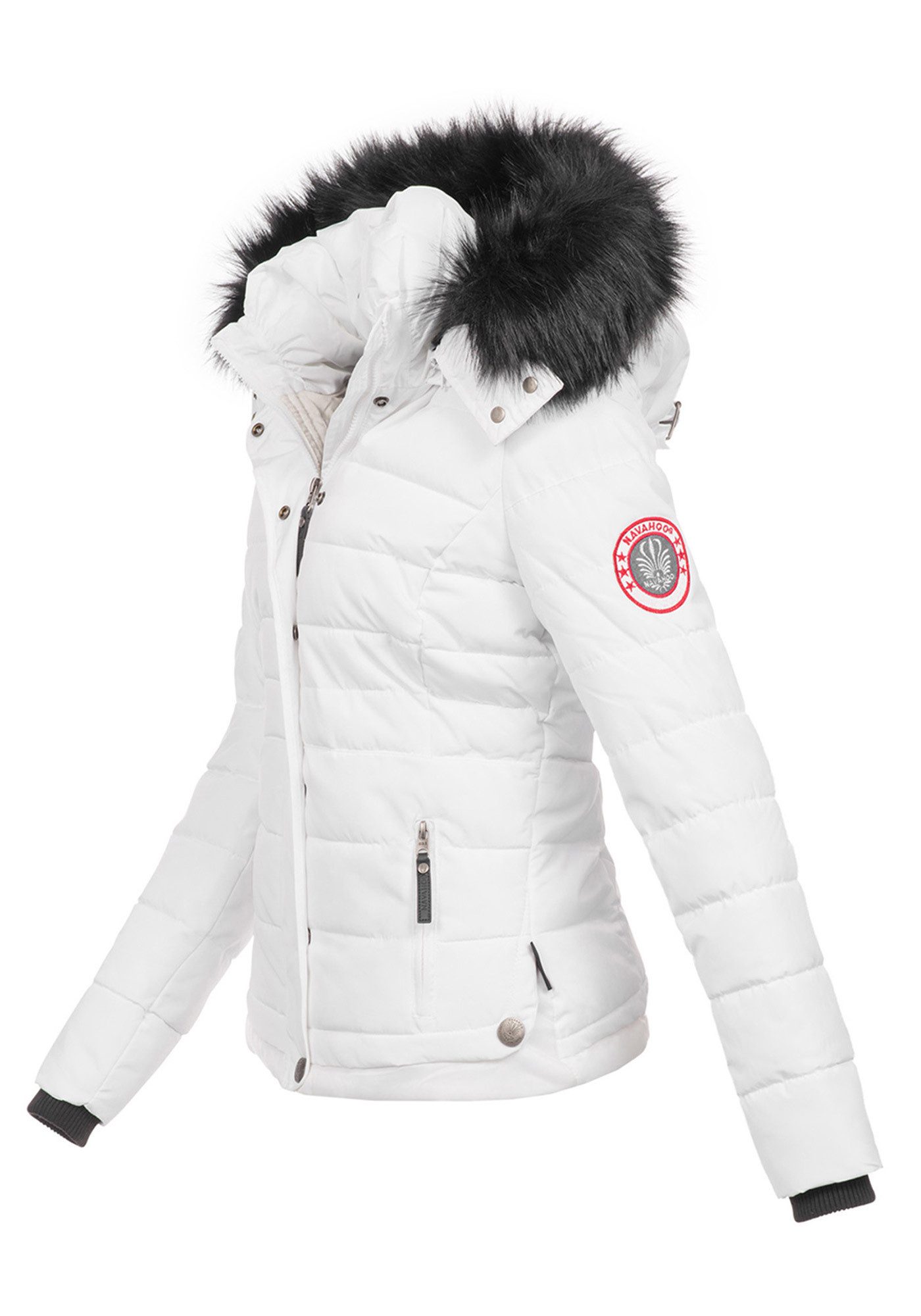 Navahoo Steppjacke Chloe hochwertige Winterjacke mit abnehmbarer Kapuze – Bild 5 von 5