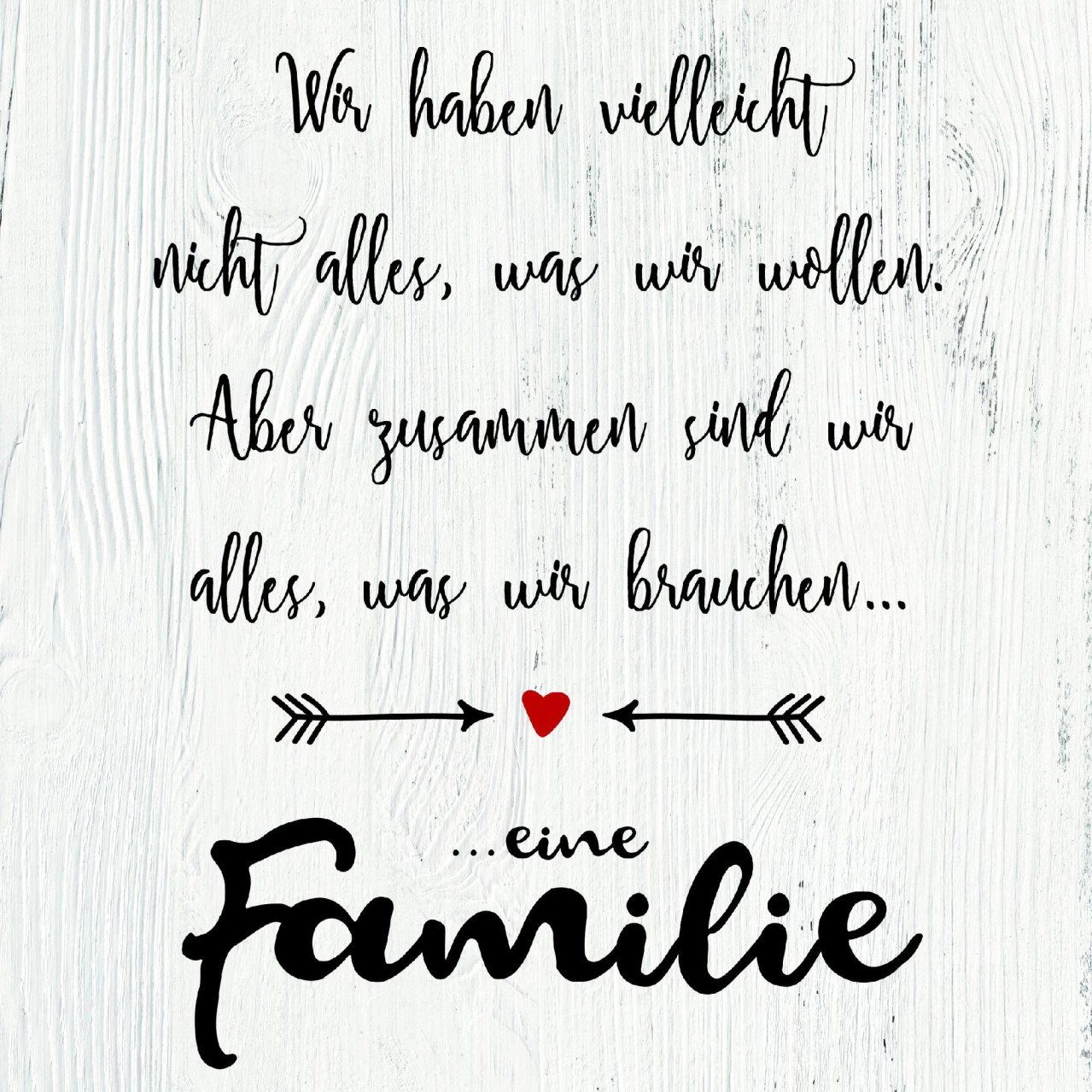 The Wall - the art of framing AG Wandbild Deco-Block Bild - Familie 39 x 39 cm, Sprüche