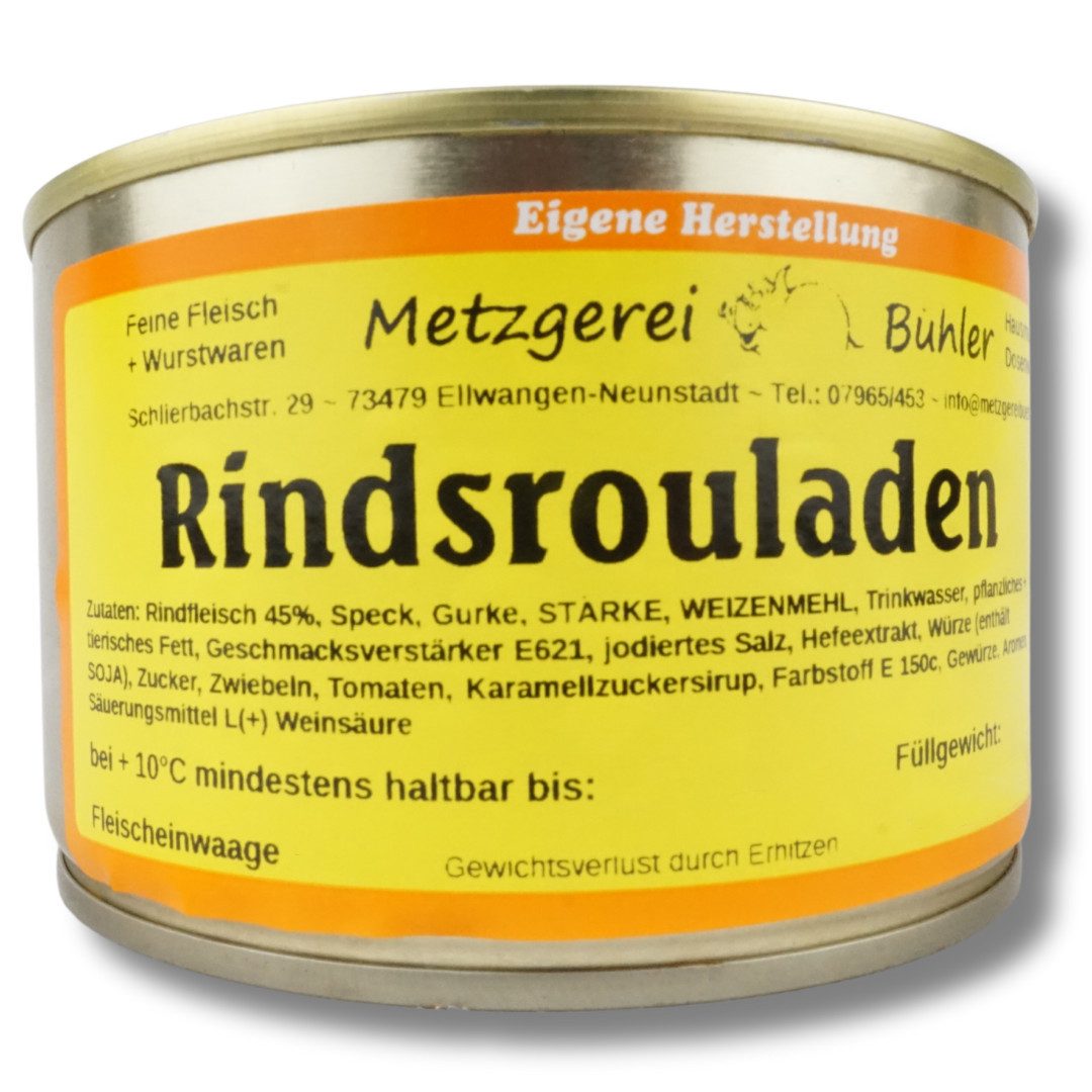 Metzgerei Bühler Fertiggericht Rindsrouladen in kräftiger Sauce, 6 x 800 g, (Spar-Set)