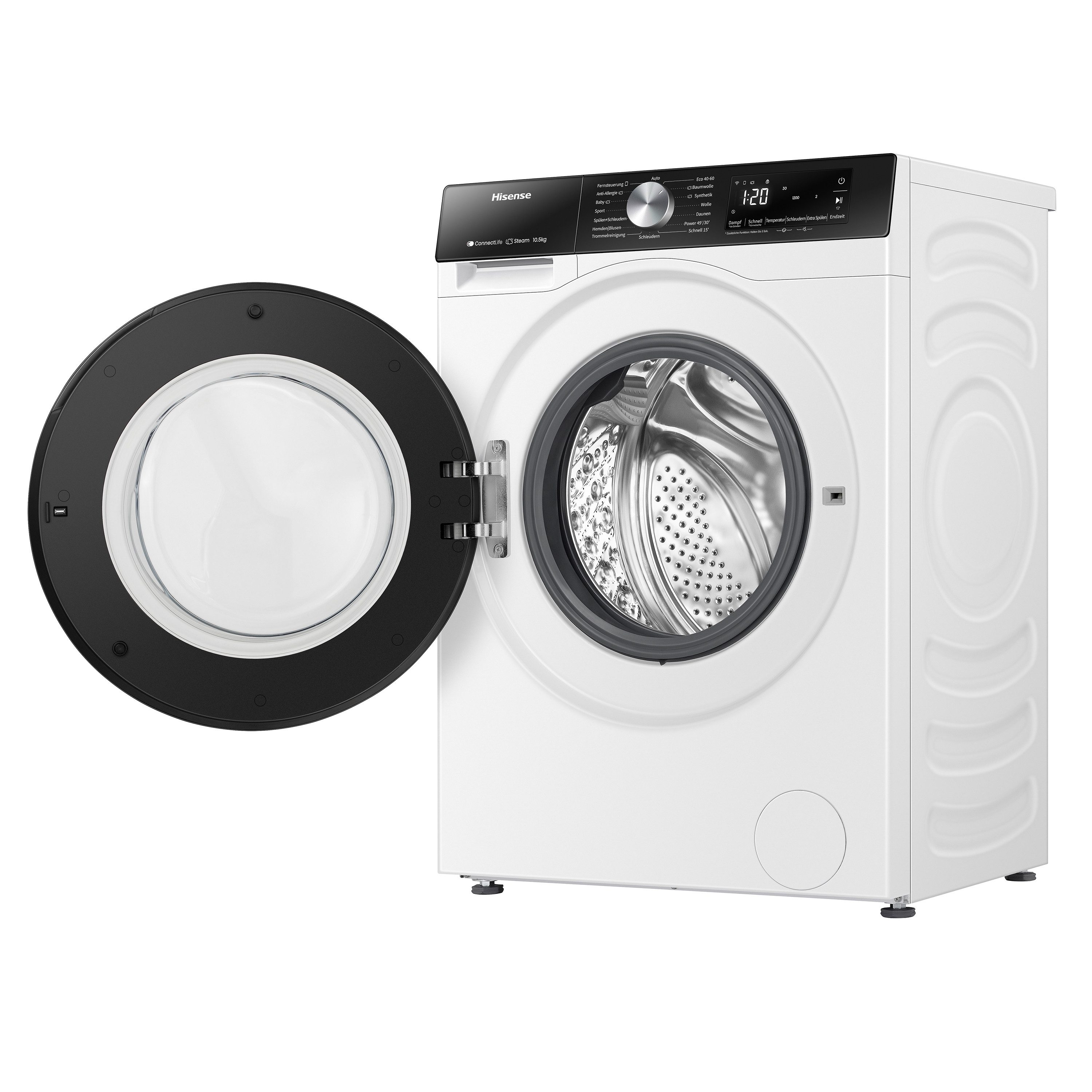 Hisense Waschmaschine 3S Serie WF3S1043BW3, 10 kg, 1400 U/min, Wifi-ConnectLife
