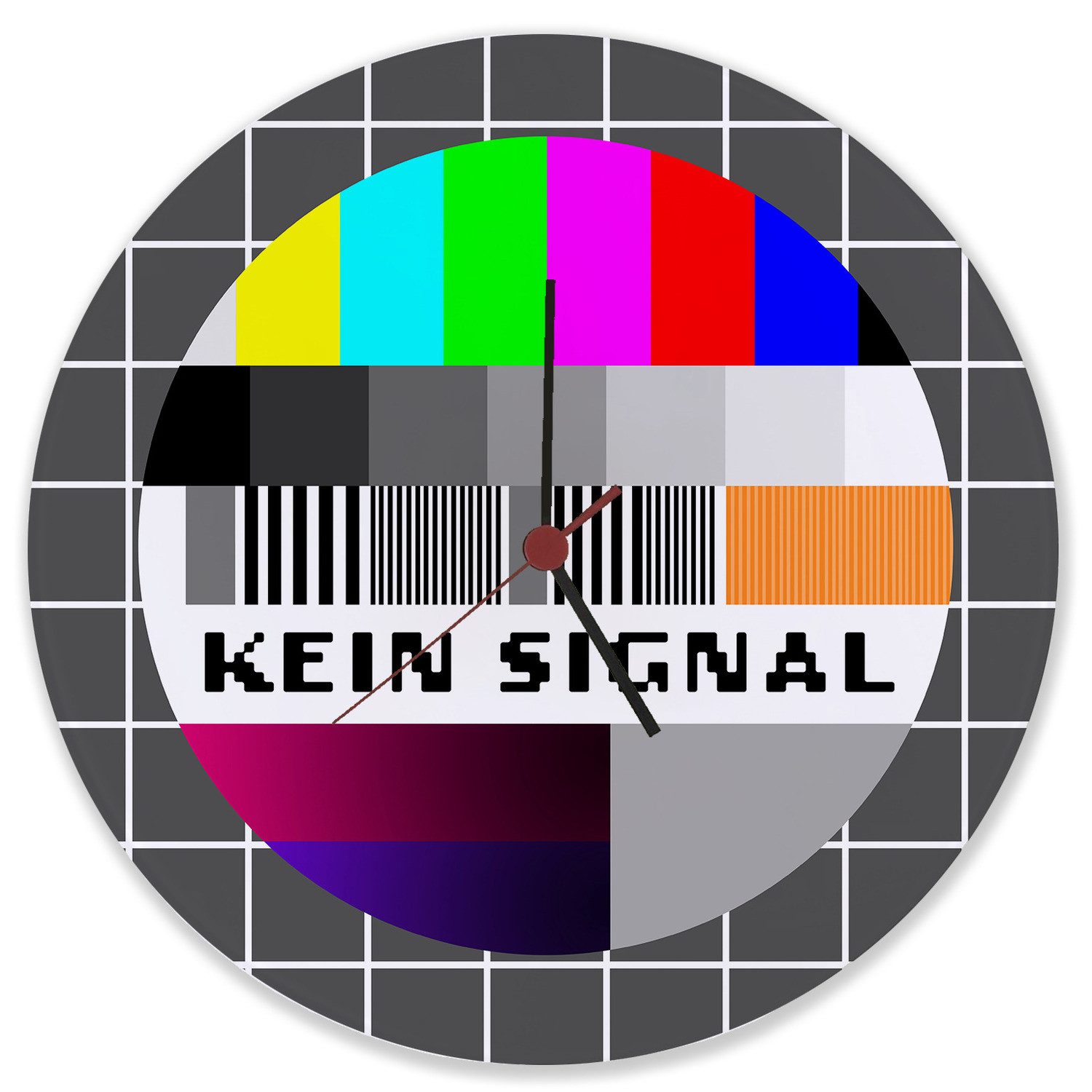 speecheese Wanduhr Kein Signal Störsignal Testbild günstig online kaufen
