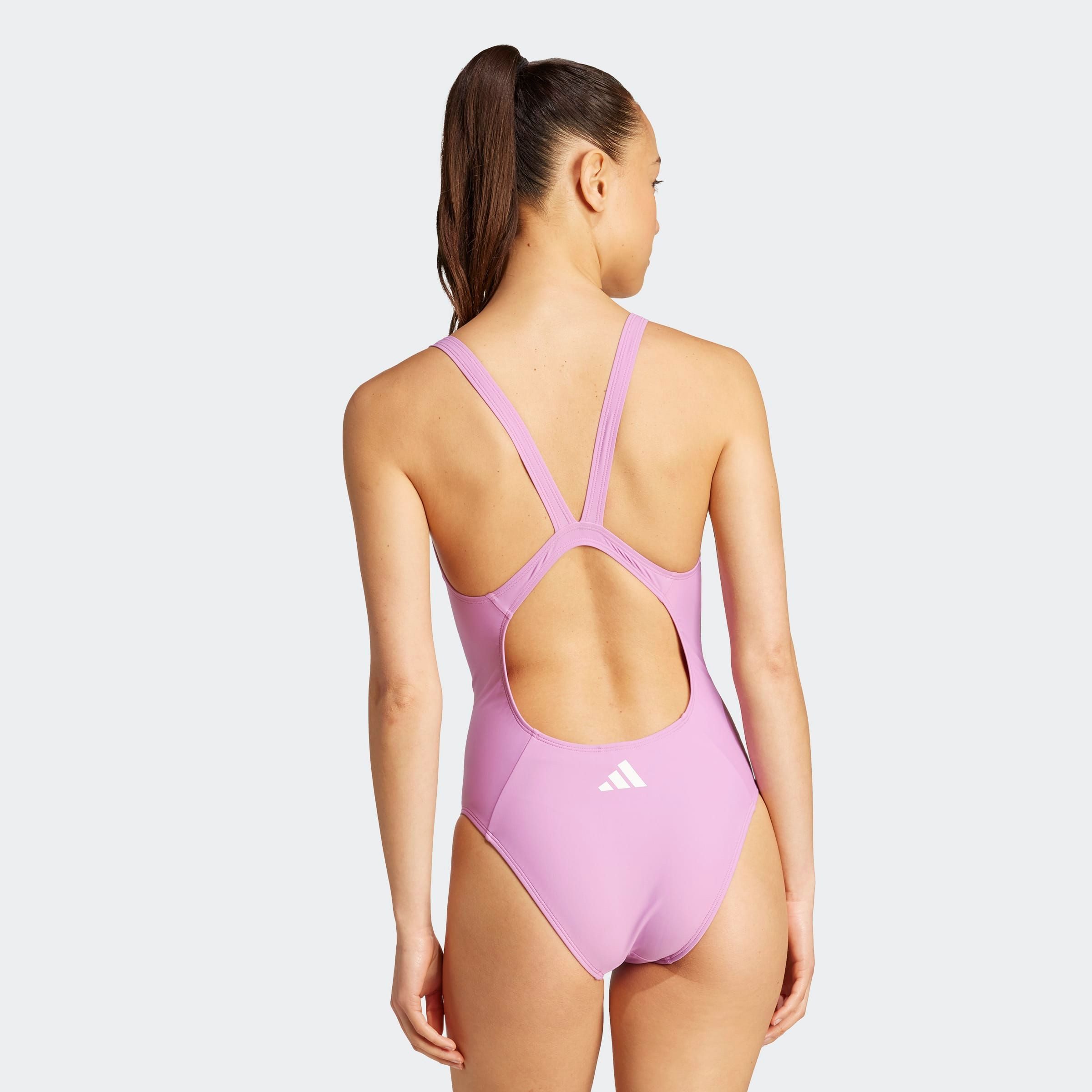 adidas Performance Badeanzug 3-STREIFEN V-BACK sportlicher Schnitt, stretchiges, chlorresistentes Material