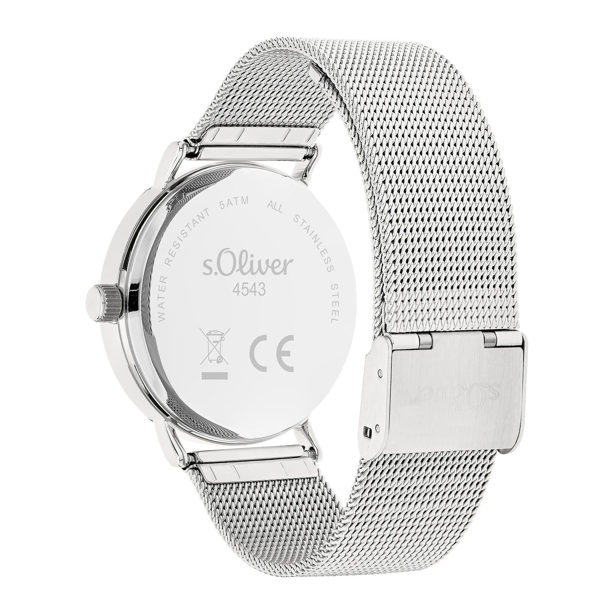 s.Oliver Quarzuhr Classic Time Edelstahl