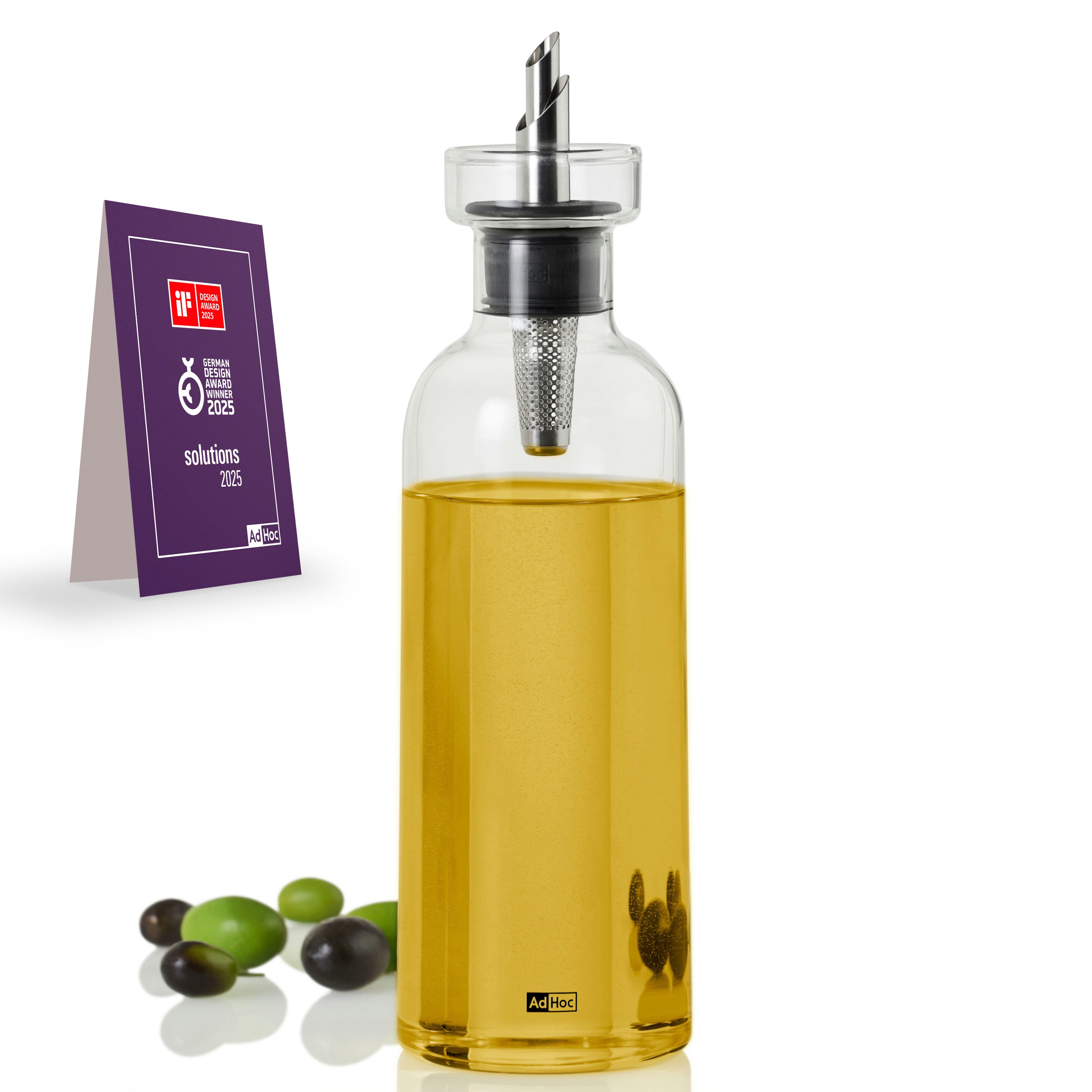 AdHoc Ölspender AromaPour, (1-tlg), der 4in1 Genussexperte für Öl oder Essig 500ml