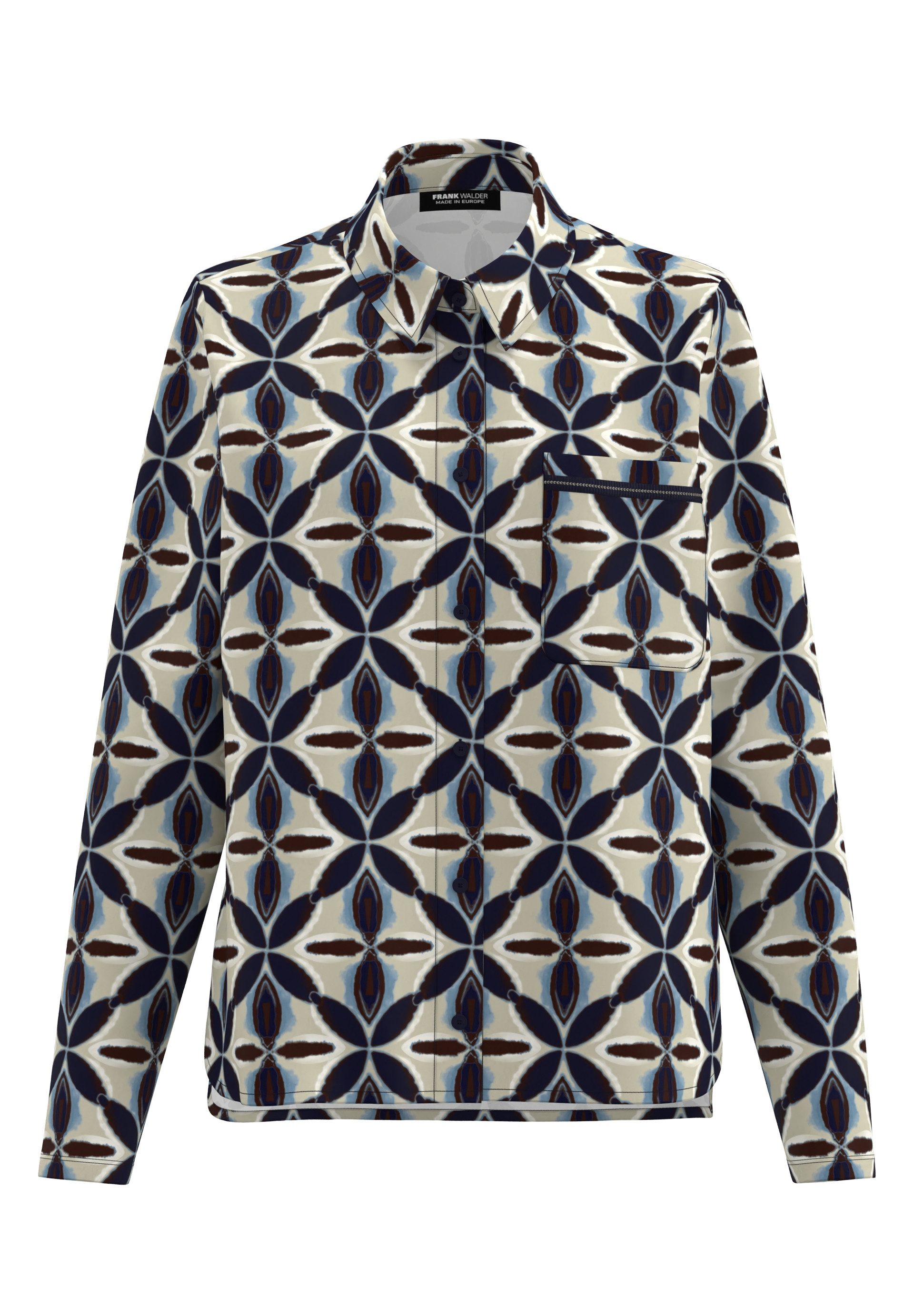 FRANK WALDER Hemdbluse mit Allover-Print günstig online kaufen
