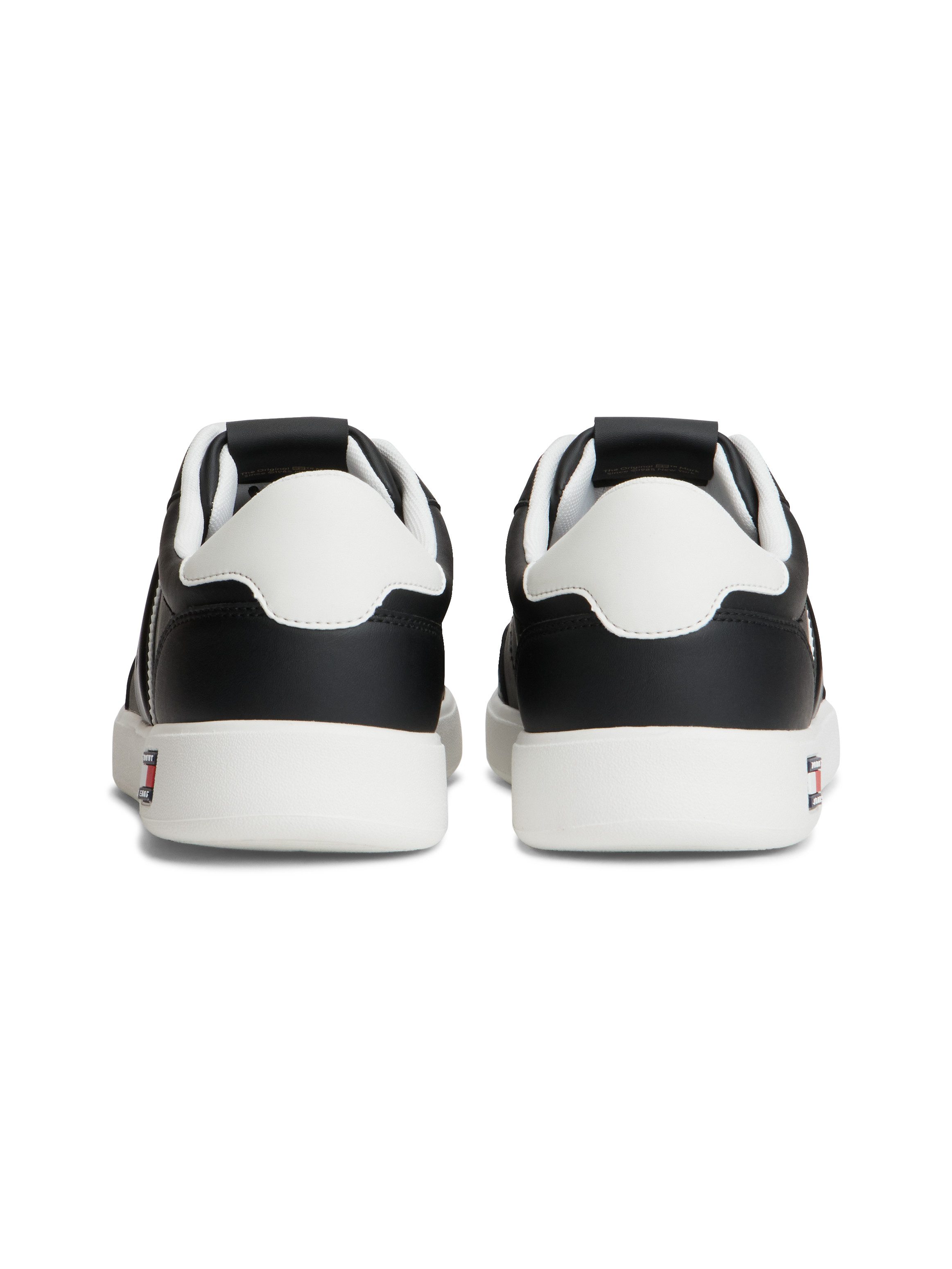 Tommy Jeans LIGHTWEIGHT FLAG LEATHER COURT Sneaker Freizeitschuh, Halbschuh, Schnürer mit Logoflagge im Plateau
