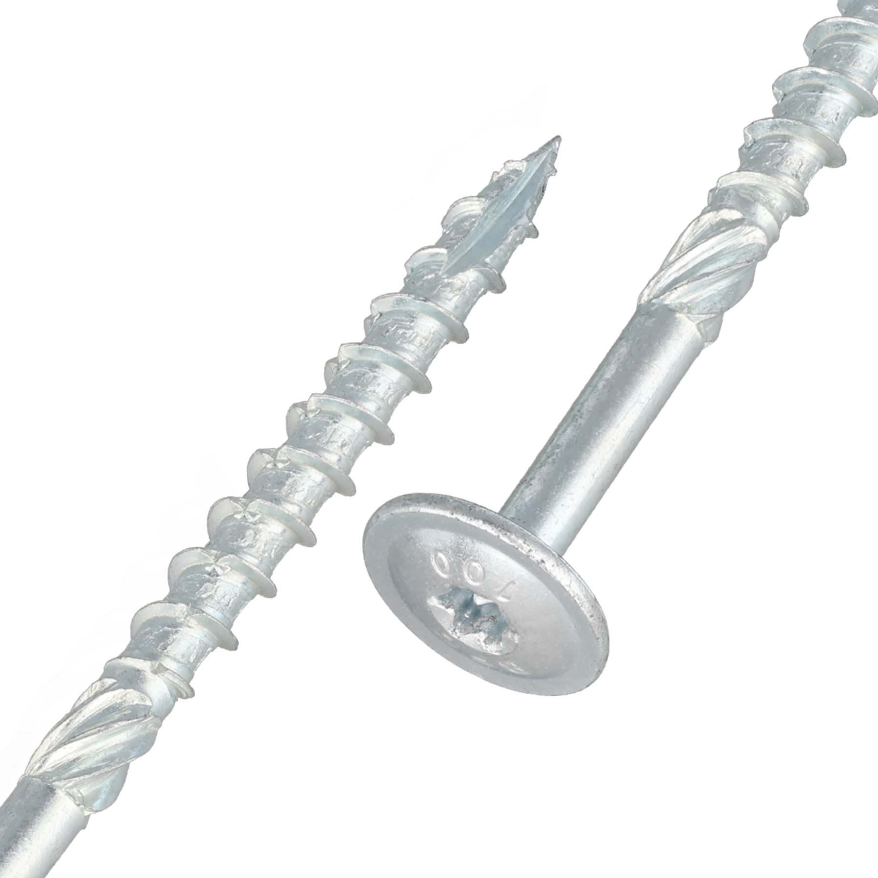 SCREWREBEL Holzbauschraube Tellerkopfschraube PanelFix mit ETA Zulassung, TX Antrieb, verzinkt, (100 St), großer Kopf für hohe Klemmkraft, stabile Verbindung, robuste Bauweise