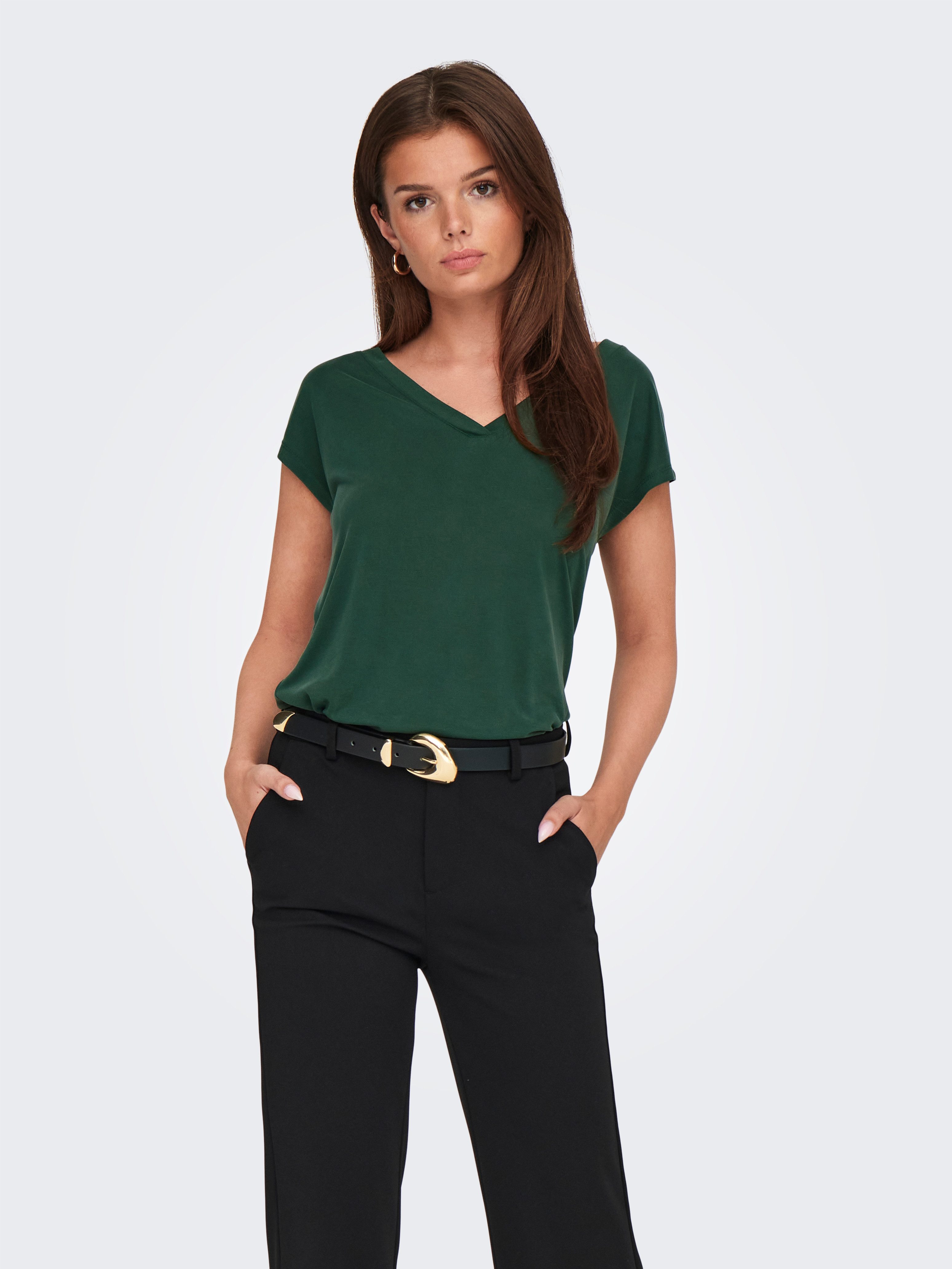ONLY V-Shirt ONLFREE S/S MODAL V-NEC günstig online kaufen