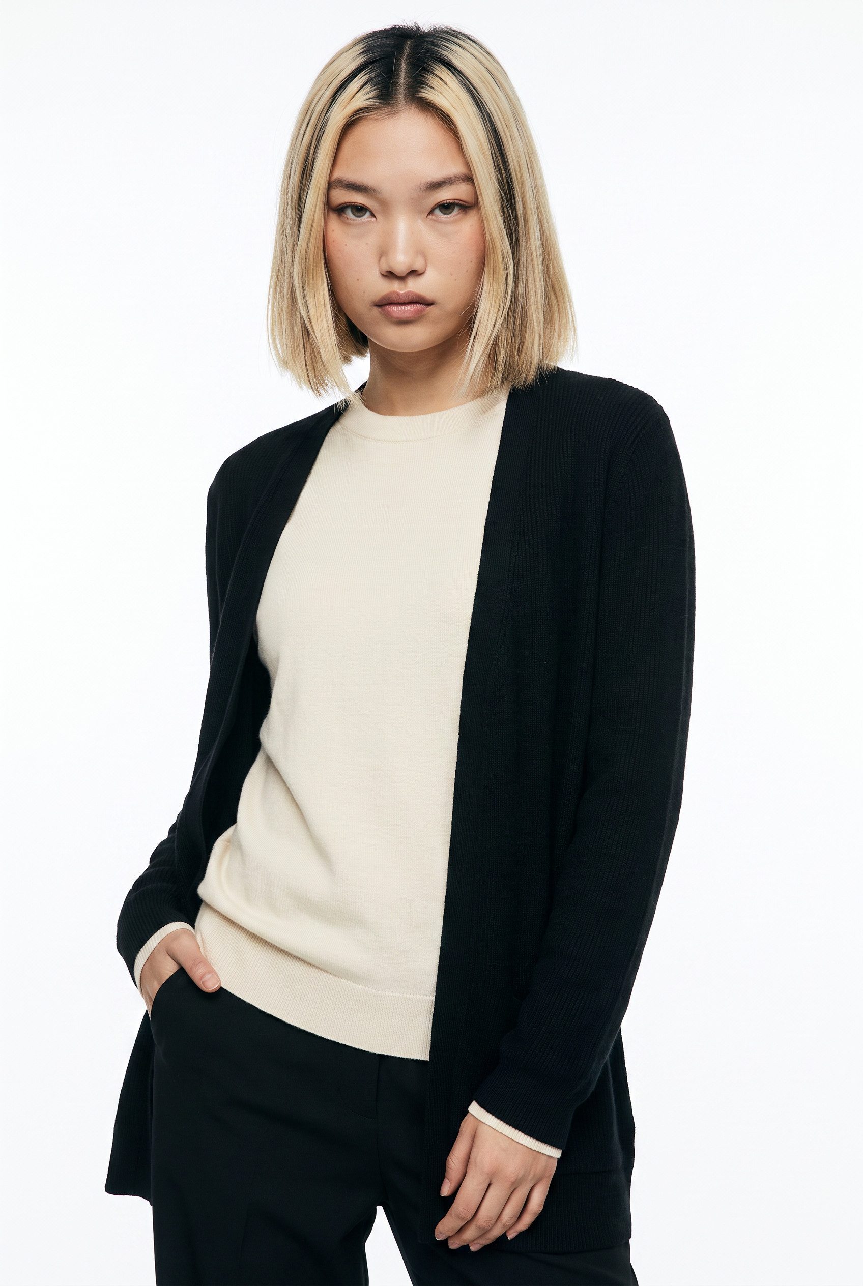 ONLY Strickjacke ONLMARY LS OPEN RIB CARDI KNT Viskosemischung, regular fit