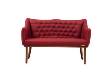 JVmoebel Bank Küchen Sitzbank Chesterfield Klassische Möbel Couch Zweisitzer Rot