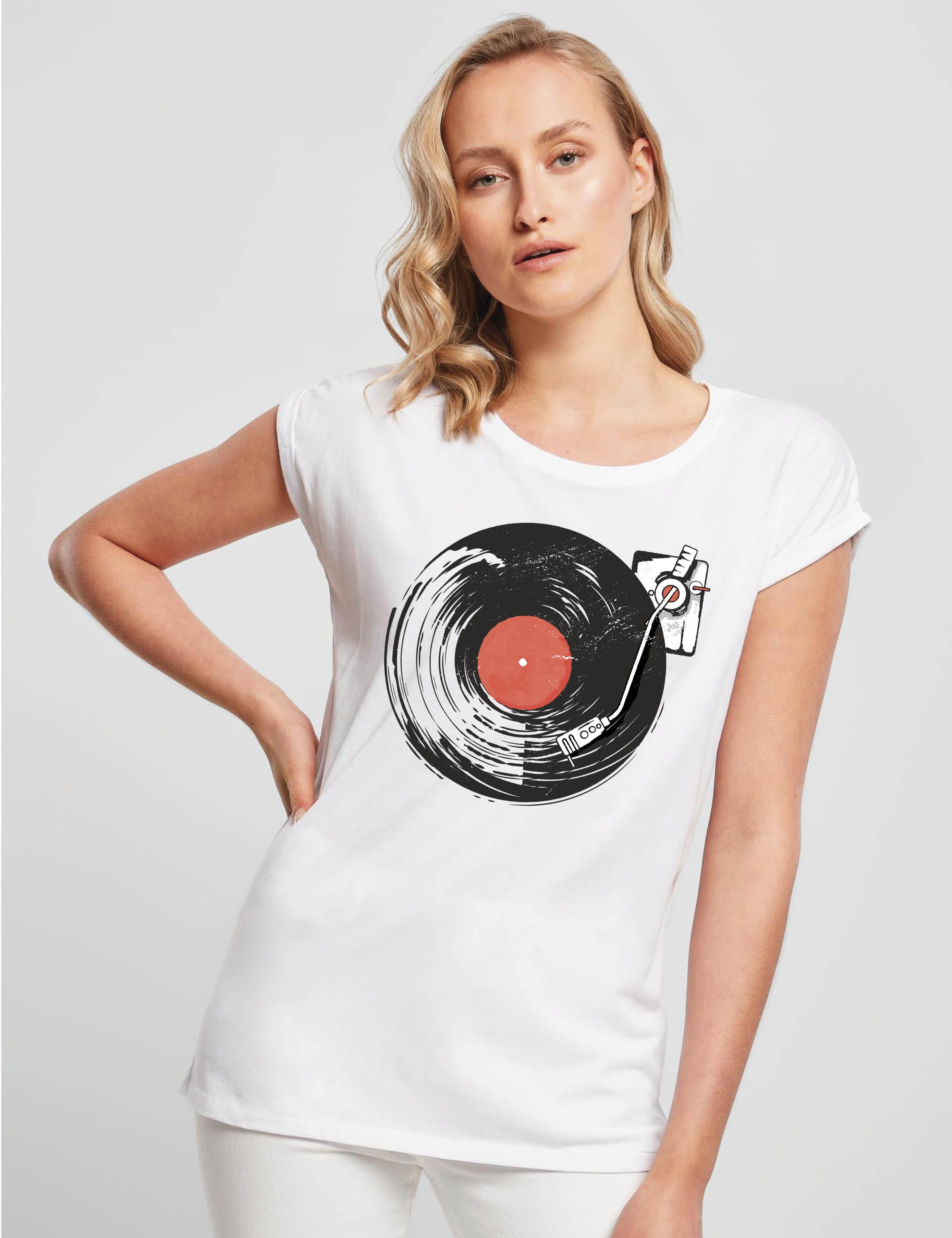Youth Designz Print-Shirt "Plattenspieler" Damen T-Shirt günstig online kaufen