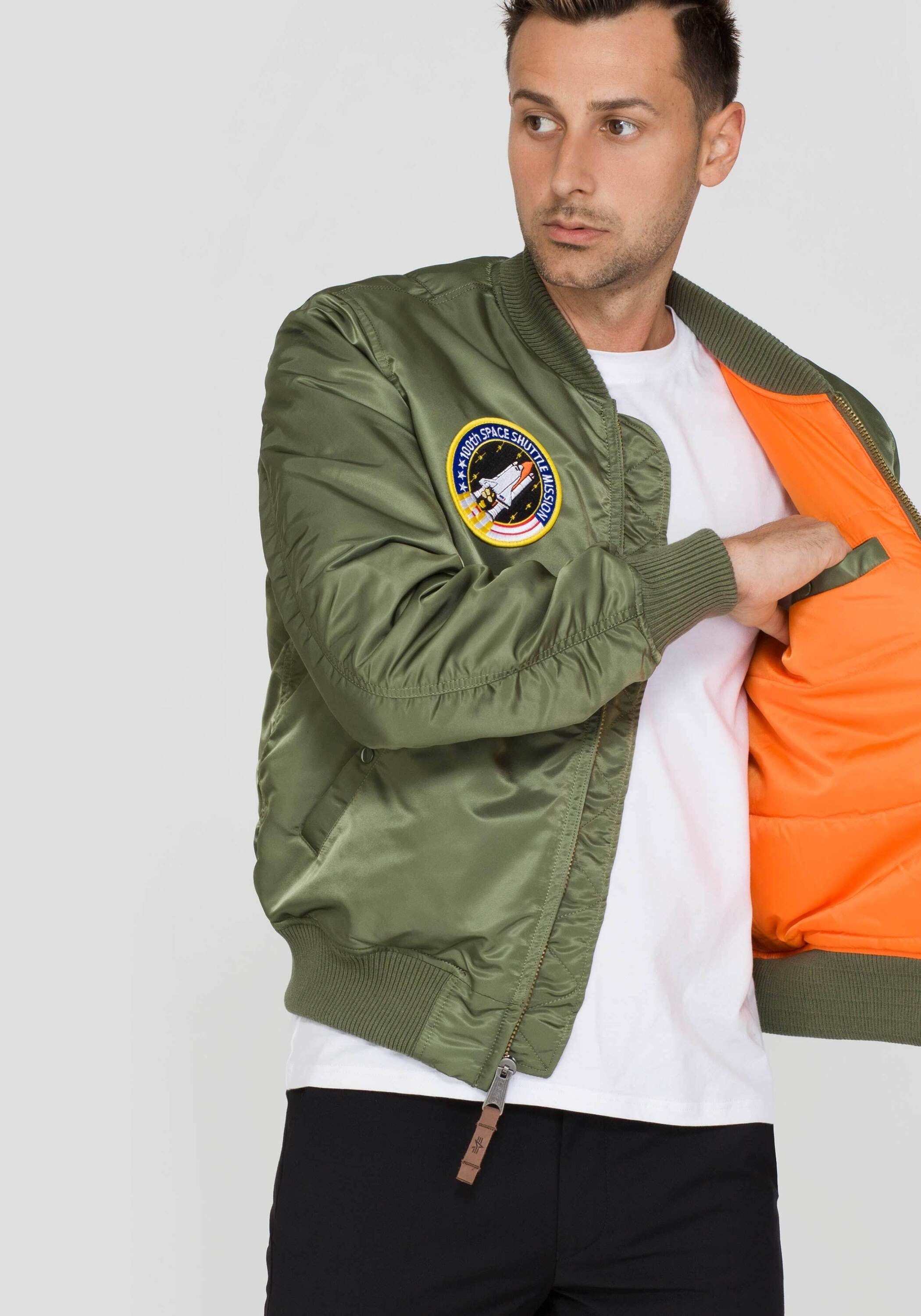 Alpha Industries NASA Alpha VF Industries Flight Men MA-1 - & Bomberjacke sage-green Bomber Jackets