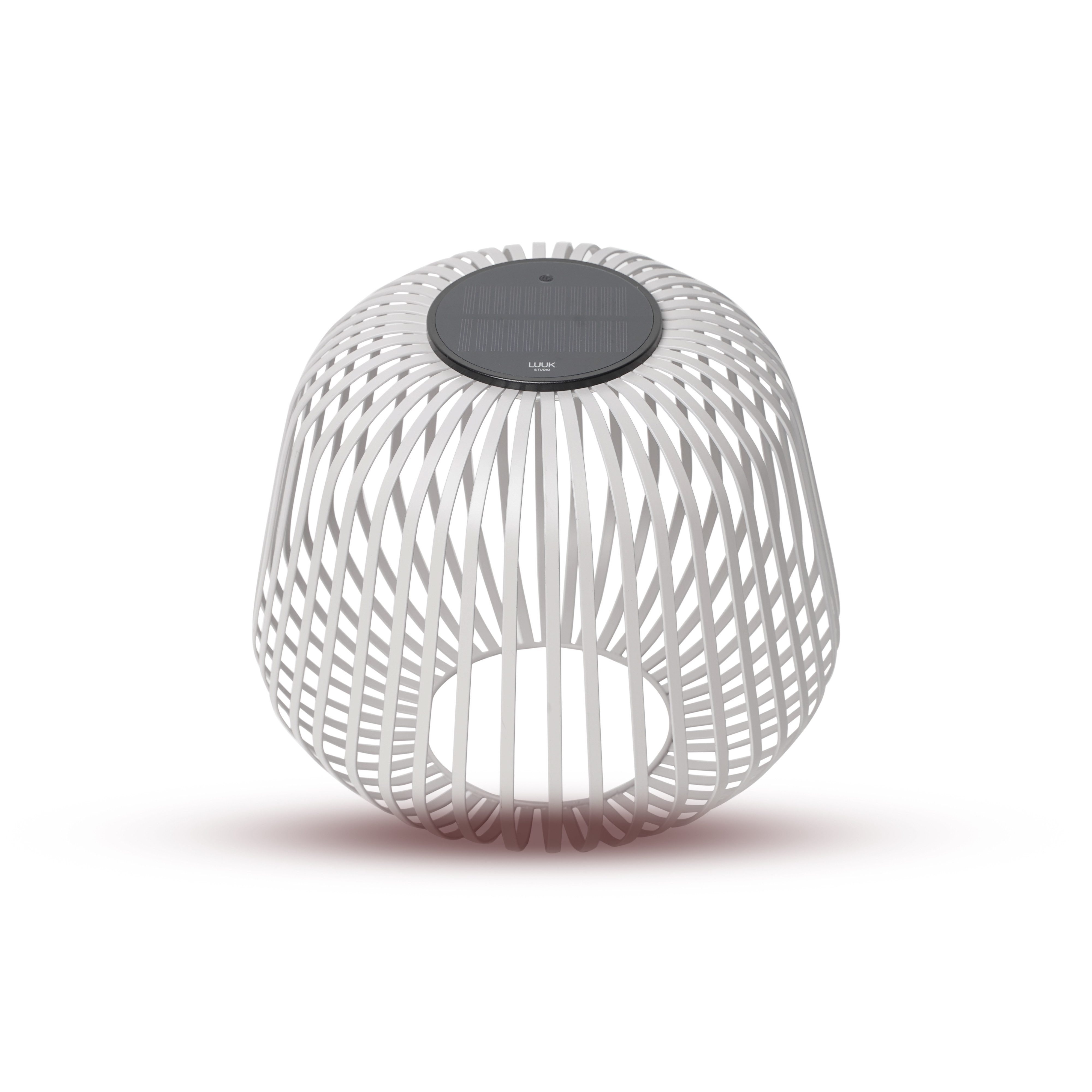 LUUK Studio LED Solarleuchte SOLIS, LED fest integriert, warmweißes Licht (2700 K), Tageslichtweiß, Kabellose LED Laterne mit herausnehmbaren Solarmodul