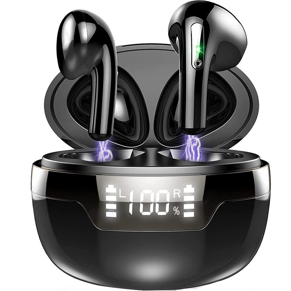 Stereo wireless Bluetooth Wasserdicht In-Ear-Kopfhörer Ear In HiFi Ohrhörer Bluetooth (mit NEIN, LED Kabellos Mikrofon für Kopfhörer, Sport Bedee mit Bluetooth, Anzeige, Arbeit) 5.2