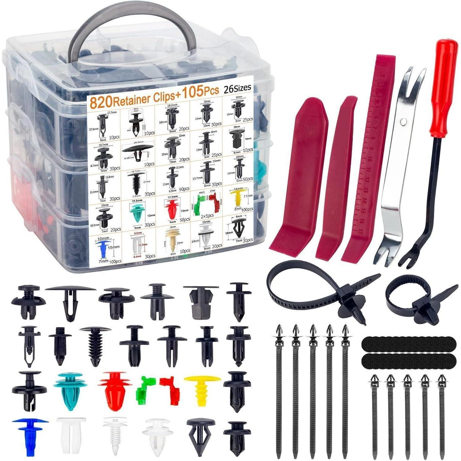 LuxusKollektion Leisten-Befestigungsclips Befestigungsclips Auto Universal Türverkleidung Stoßstange 925PCS