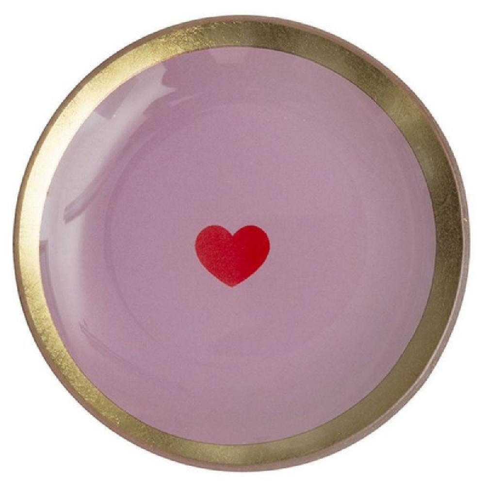 Giftcompany Servierschale Glasteller Love Plates Herz Rosa (10cm)