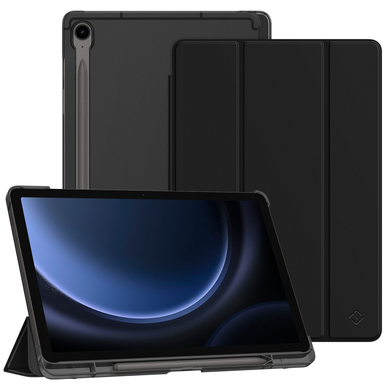 Fintie Tablet-Hülle für Samsung Galaxy Tab S10 Lite/S10 FE/S9 FE 10.9" & S9 11" Tablet, Ultradünn Case mit Stifthalter&Translucent Rückseite, Auto Schlaf/Wach