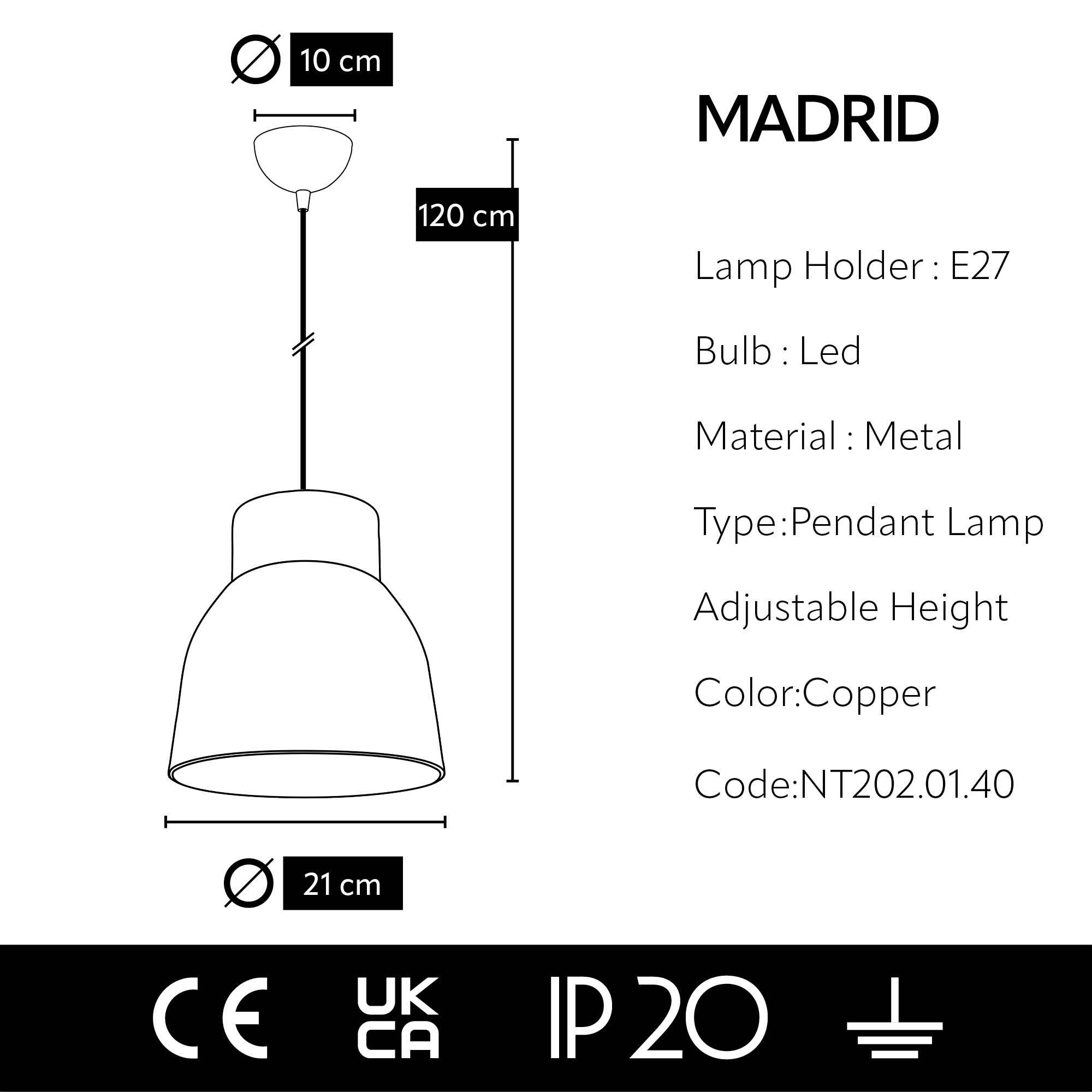 Leuchtmittel Madrid, ohne Pendelleuchte squidlighting