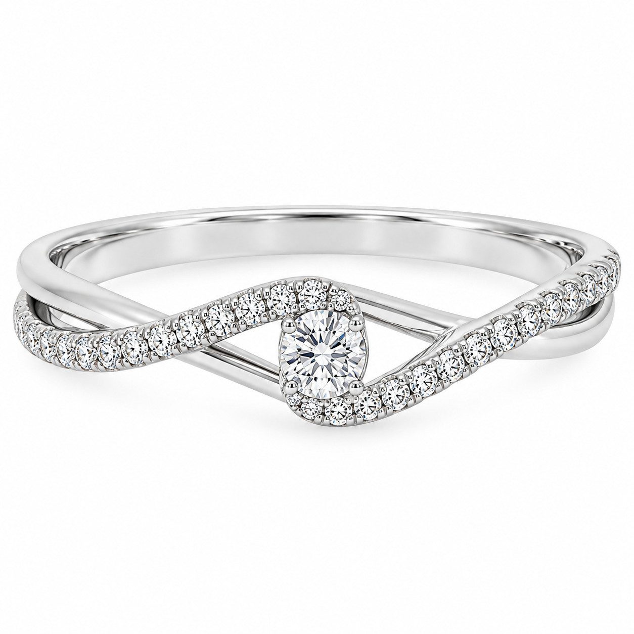 Adam & Eve Verlobungsring Diamantring 585/- Gold, oder Weißgold - inklusive Echtheitszertifikat (mit 29 Brillanten), AE35 mit 0,20 ct. Diamanten