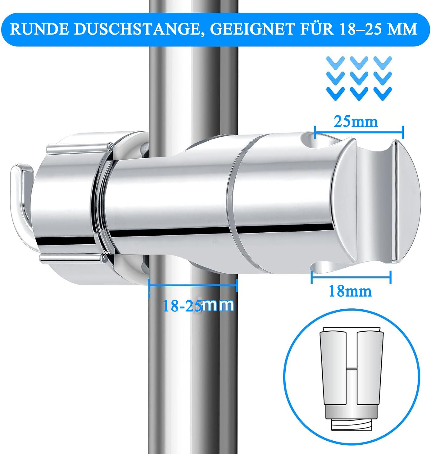 Coonoor Handbrause Halterung Duschbrause, verstellbar Duschhalterung, günstig online kaufen