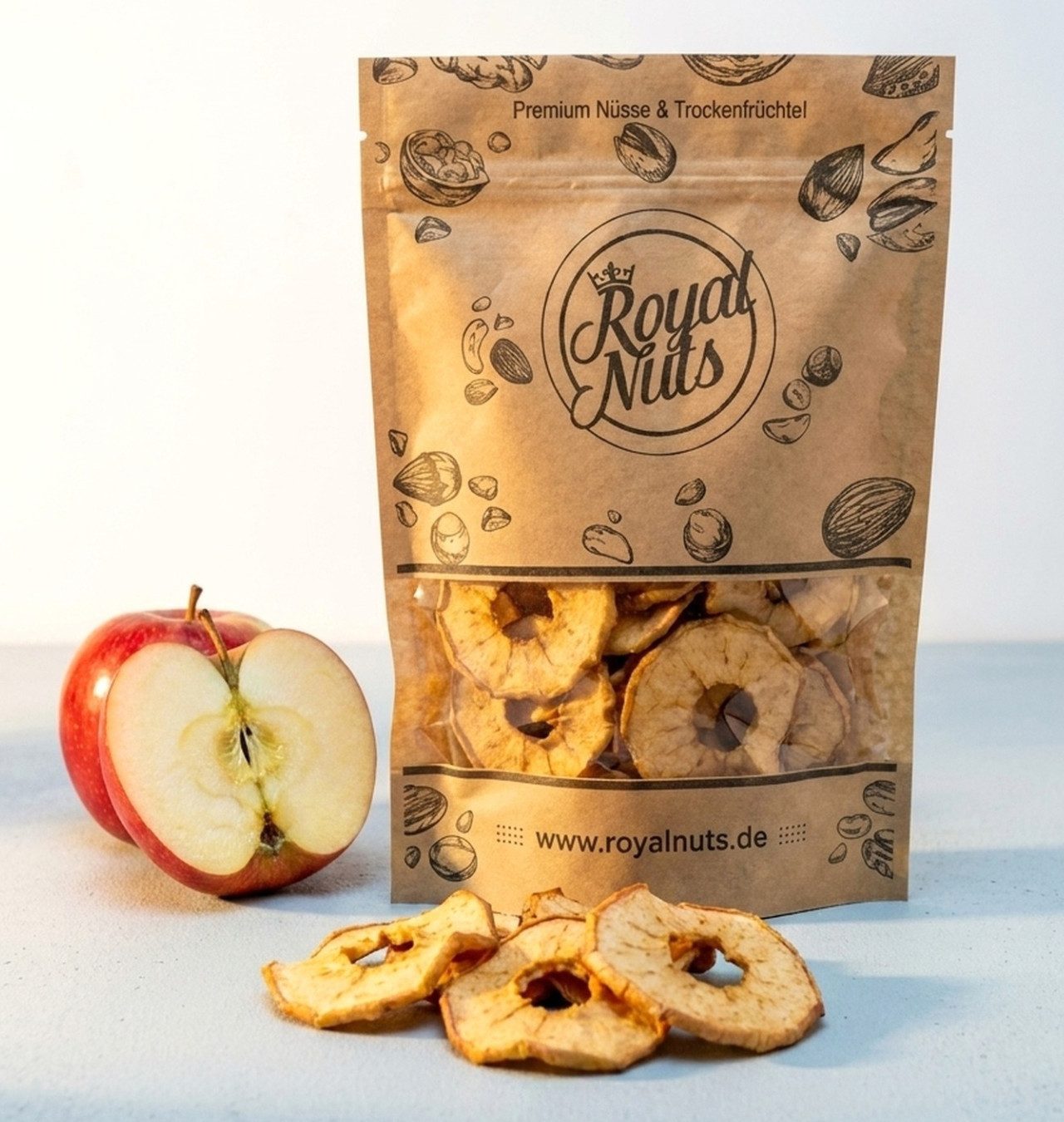Royalnuts Genuss GmbH Trockenfrüchte 1000g Apfelchips, Royalnuts
